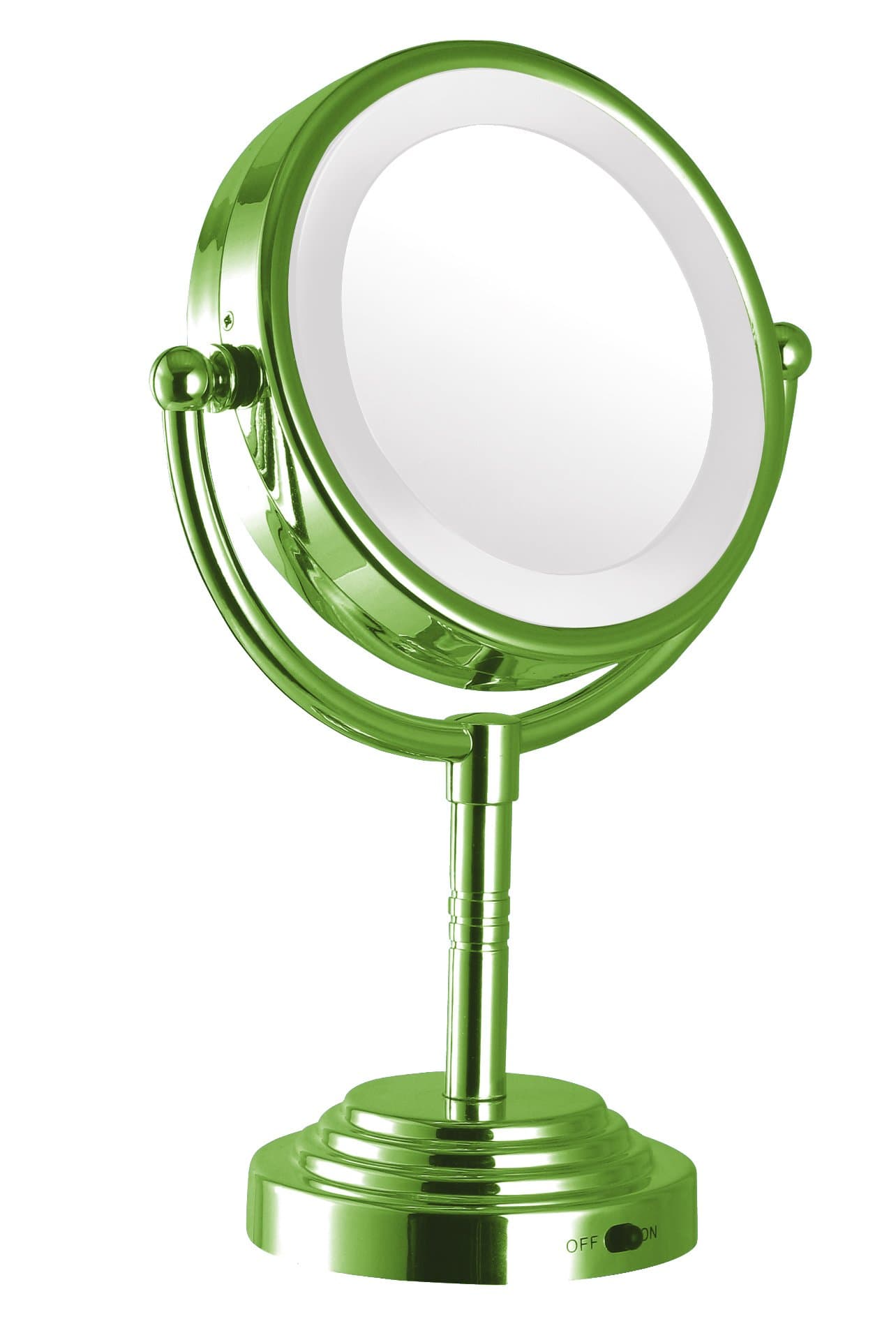 92231 Dual-Sided Led illuminated tabletop makeup mirror Green