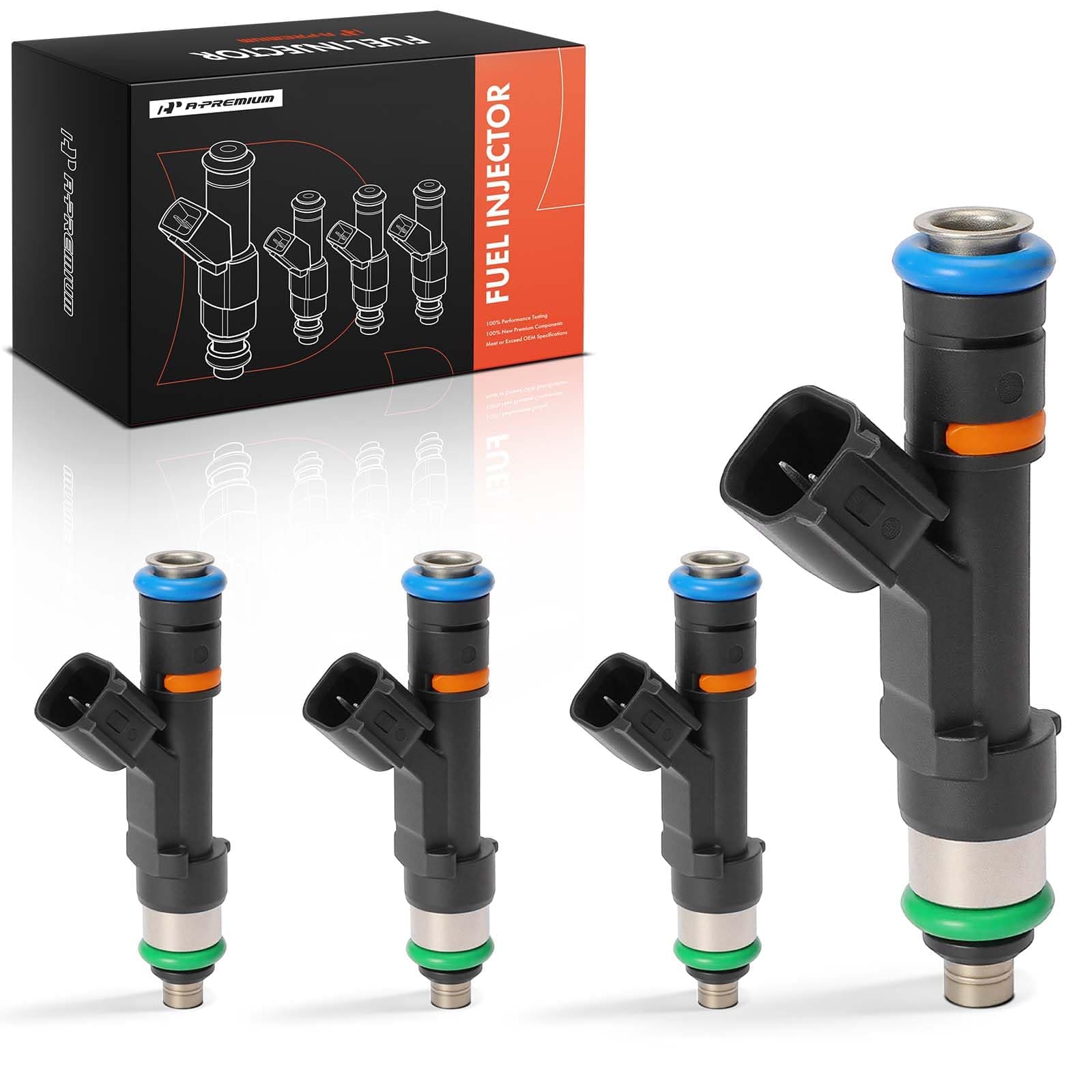 A-Premium 0280158179 4Pcs 4 Holes Fuel Injectors Compatible with Ford Fusion 2013-2019, Focus 2008-2011, C-Max 2013-2018, Transit Connect 2010-2013, SSV Plug-In Hybrid & Lincoln MKZ 2013-2016/2020
