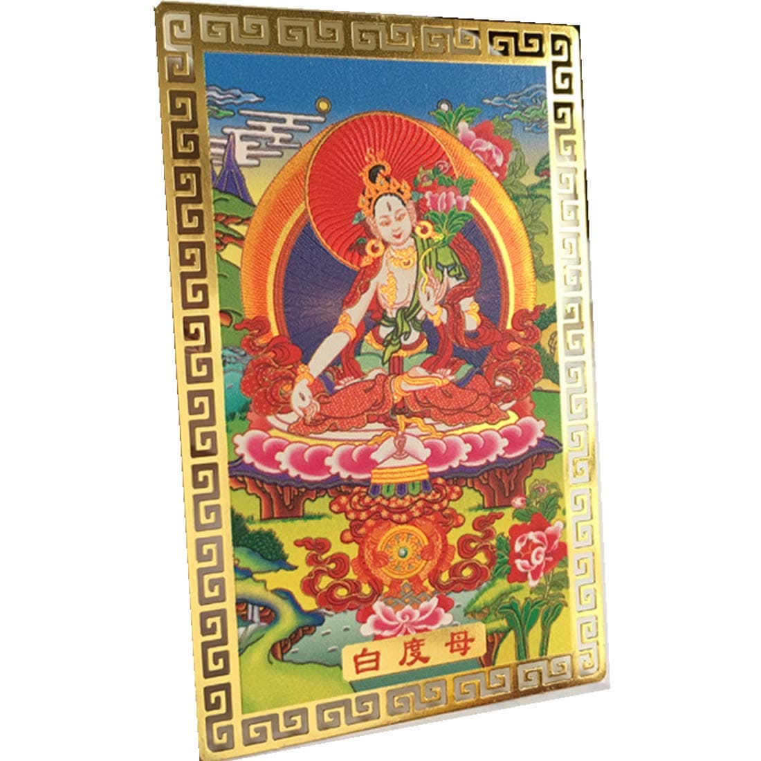 Yechen Feng Shui White Tara Talisman Card Talisman Card Amulet Card Protection TC12