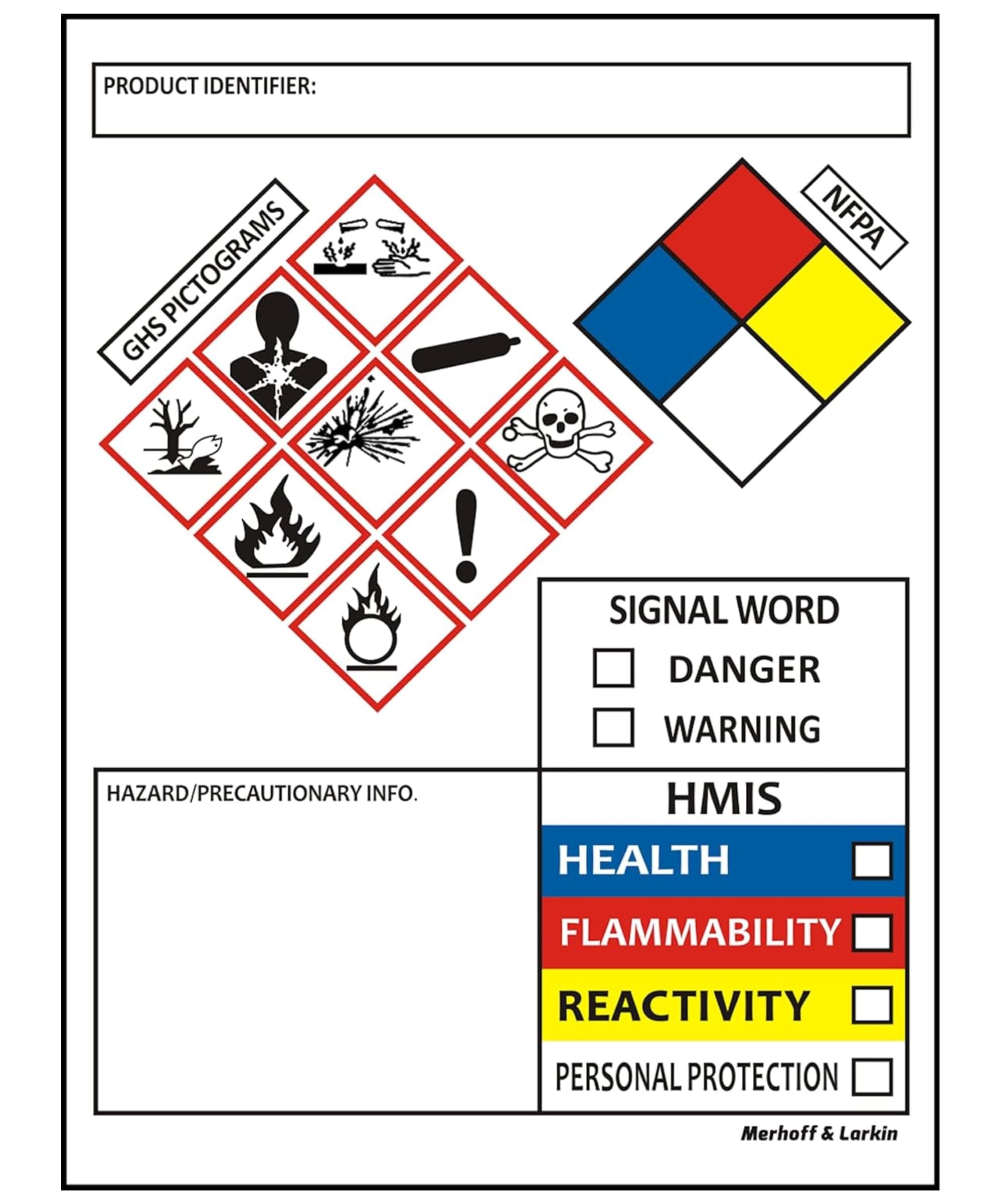 SDS OSHA Labels for Chemical Safety Data 4 x 3 Inches | Roll of 250 MSDS Stickers with GHS Pictograms and Perforated Edges for Easy Separating | HMIS & Hazard Compliant