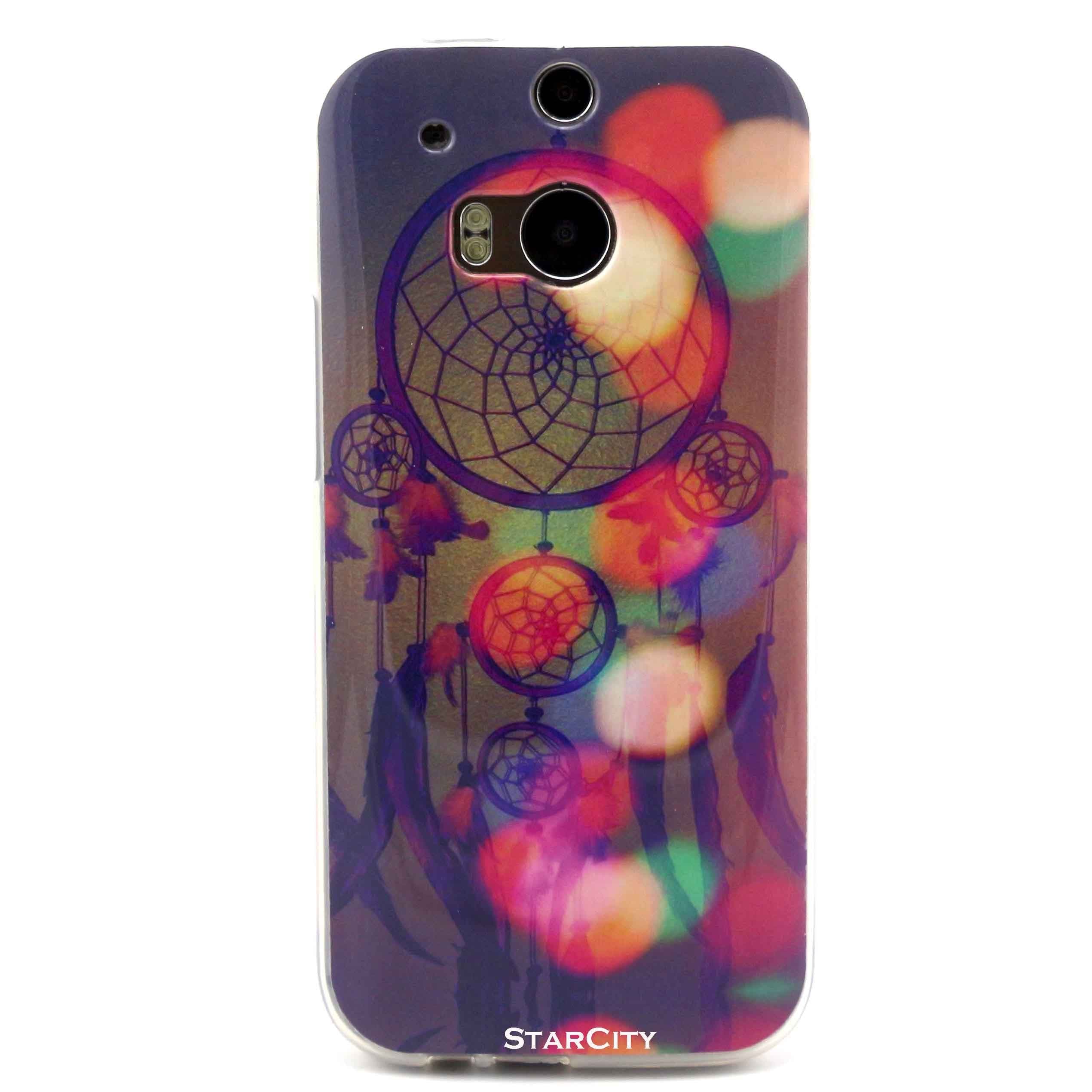 HTC One M8 Case, StarCity HTC One M8 (Model 2014) Case Flexible TPU Case Skin Gel [Shock Absorbent] Protective Cover Case (TPU Series_Dream)