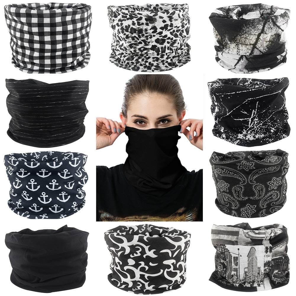 Neck Gaiter Masks Tube Scarf,Seamless Bandanas Buffs Gators,Ourdoor Face Mask Face Covering Multi Headwear