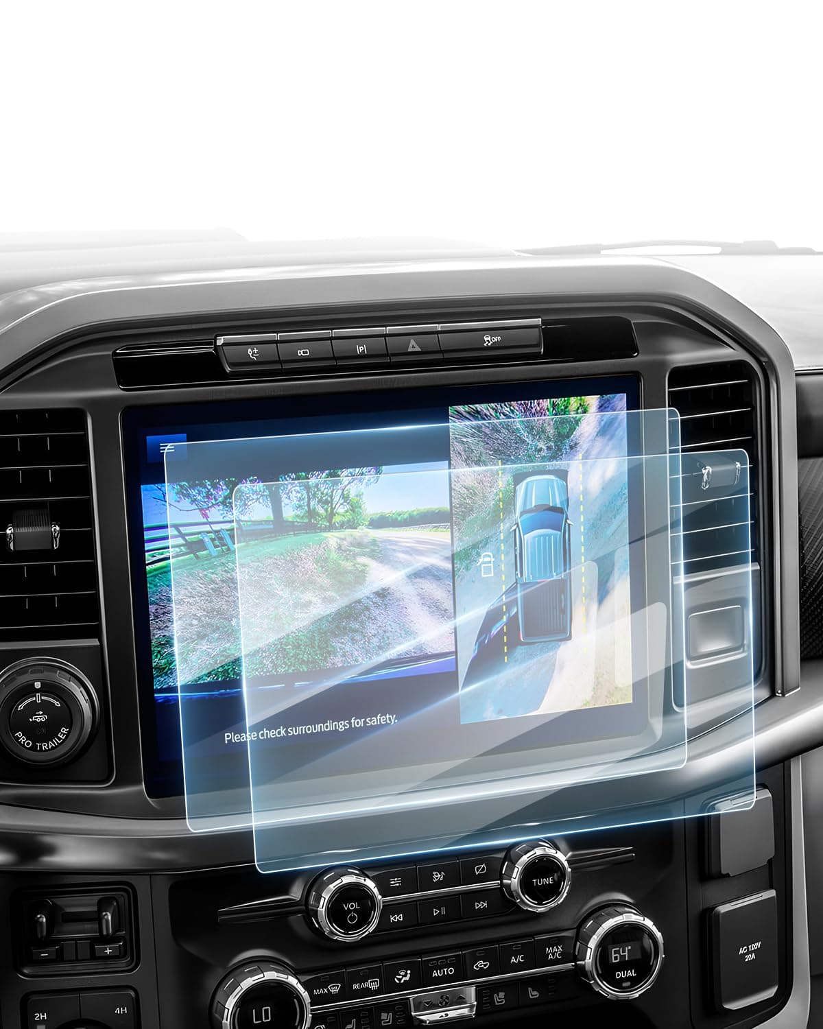 Karltys 2 Pack Ford F150 2021-2023 2024 Screen Protector, 12 Inch Tempered Glass Screen Protector for Ford F-150 Accessories, Navigation Touch Screen Protector, Anti-Scratch, Anti-Fingerprint
