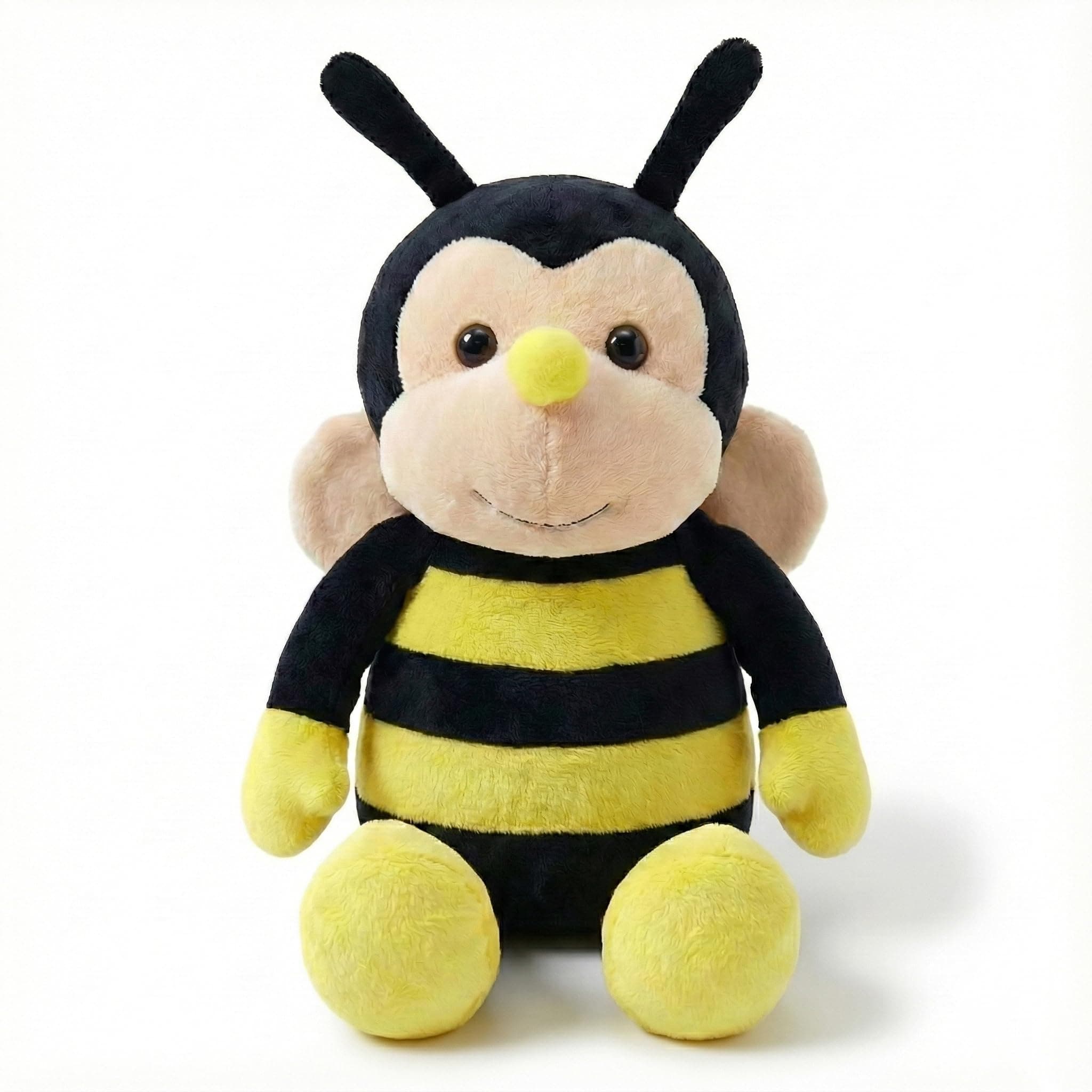 Plush Nana The Bee with Smile Face and Yellow Wings Bumblebee Animal Shaped Soft Toy Present for Children 12 inch Head to Toe