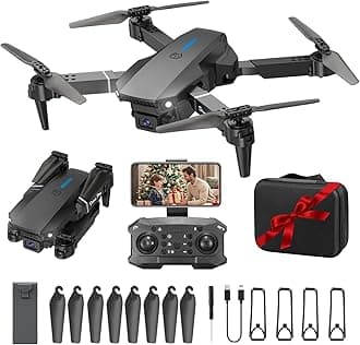 Drones with Camera for Adults 4K, 360° Rolling Air Pressure Poisioning Hover, One Click Take Off/Landing, Folding Fuselage, Gesture Induction, Altitude Hold Headless Mode