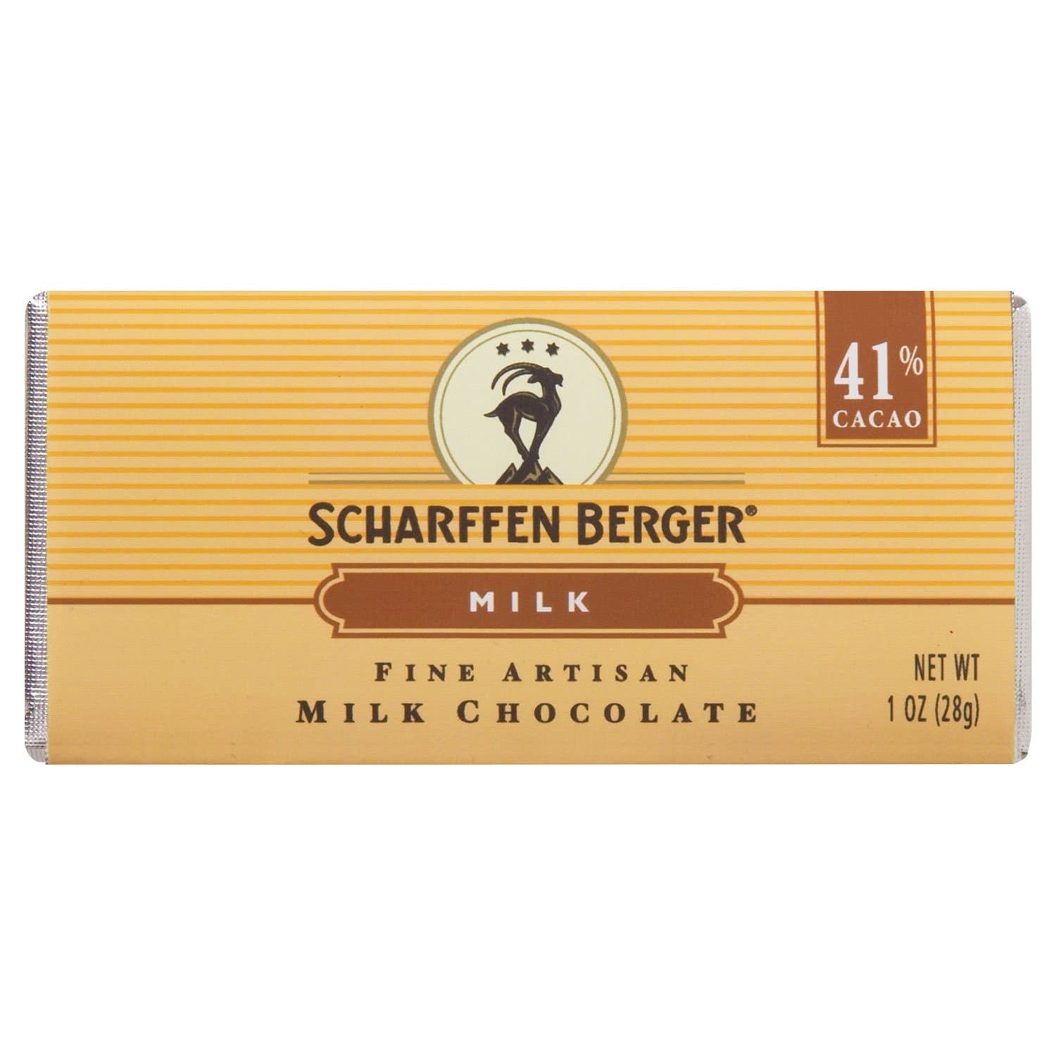 SCHARFEEN BERGER Artisan Chocolate Bars, Milk, 1 Ounce (Pack of 9)