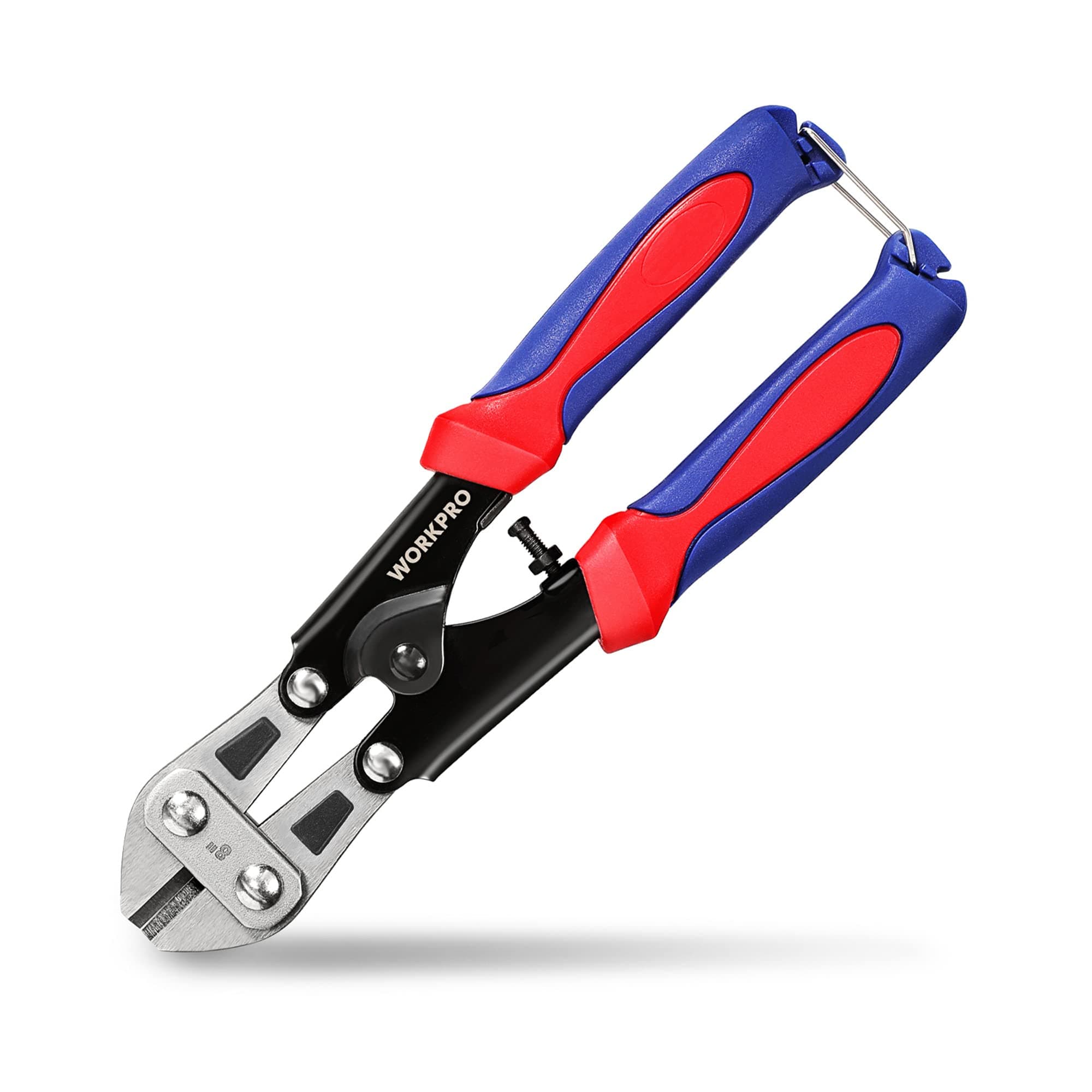 Mini Bolt Cutter 8-inch, Spring Loaded Small Heavy Duty Wire Cable Cutter, Snips Clippers with Soft Anti-Slip Handle