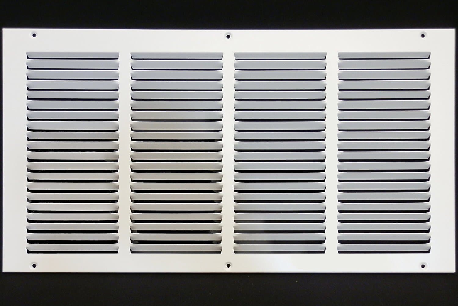 20"w X 10"h Steel Return Air Grilles - Sidewall and Cieling - HVAC DUCT COVER - White [Outer Dimensions: 21.75"w X 11.75"h]