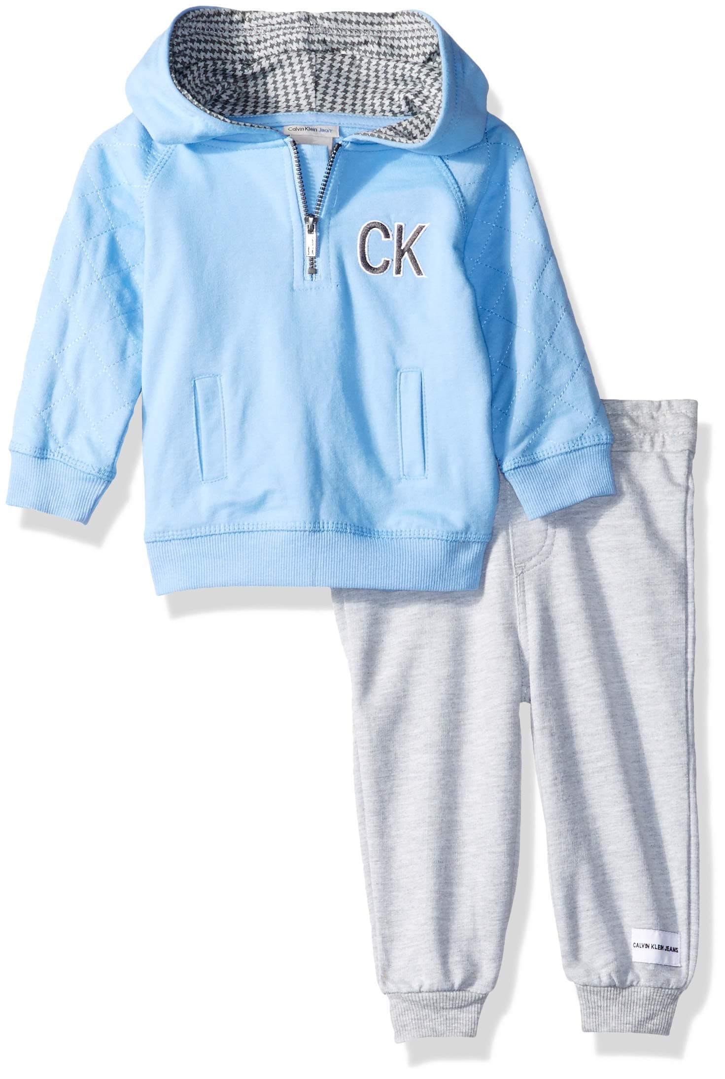 Calvin Klein baby-boys 2 Pieces Hooded Jog Pant Set