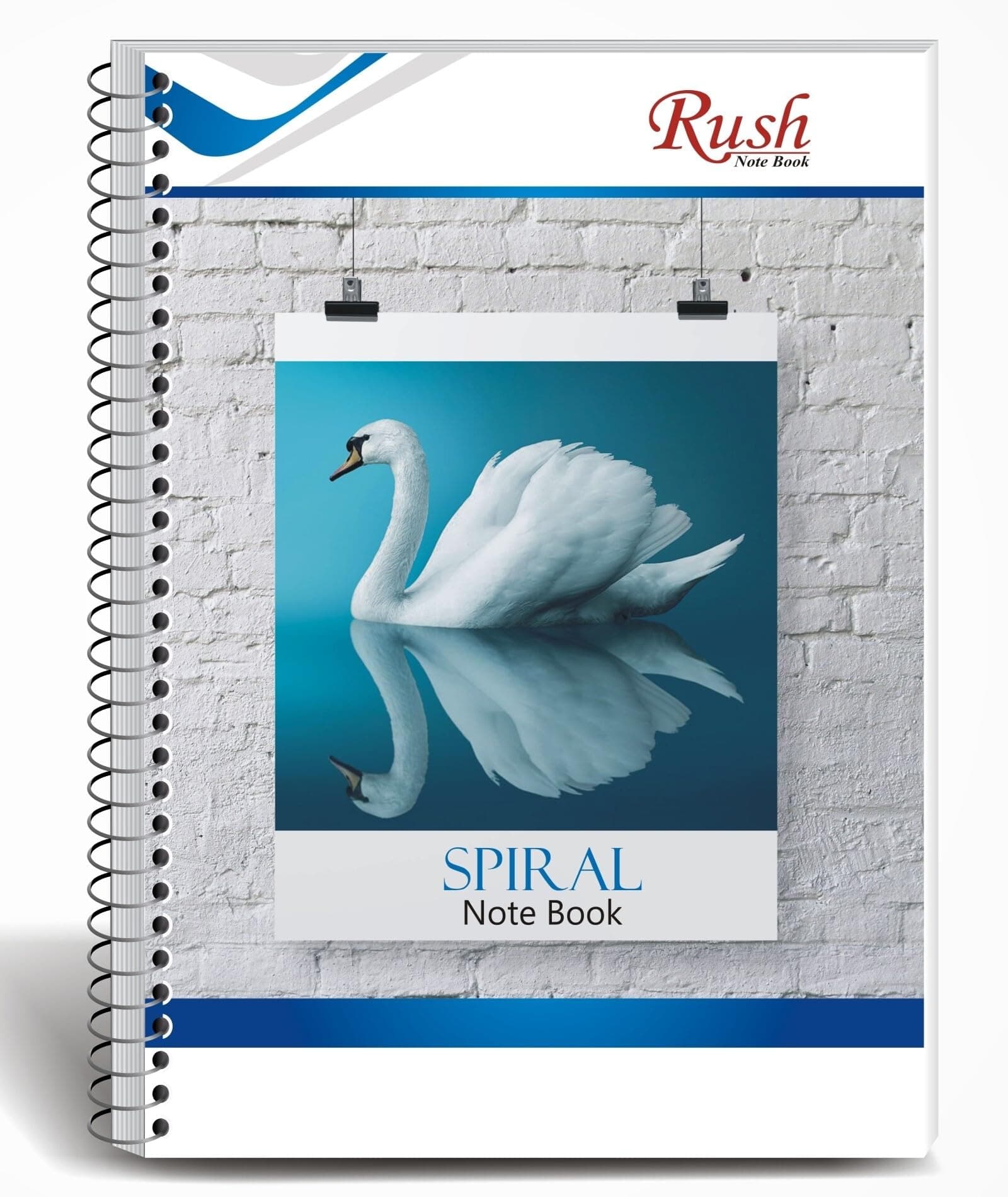 RUSH NOTE BOOKS Semi Rough A4 Spiral Notebook Ruled 400 Pages Notebook | Rough Notebooks 400 Pages Cheap | A4 Size Spiral Notebooks For Students 400 Pages | Rough Notebook | Copy Notebook 400 Pages