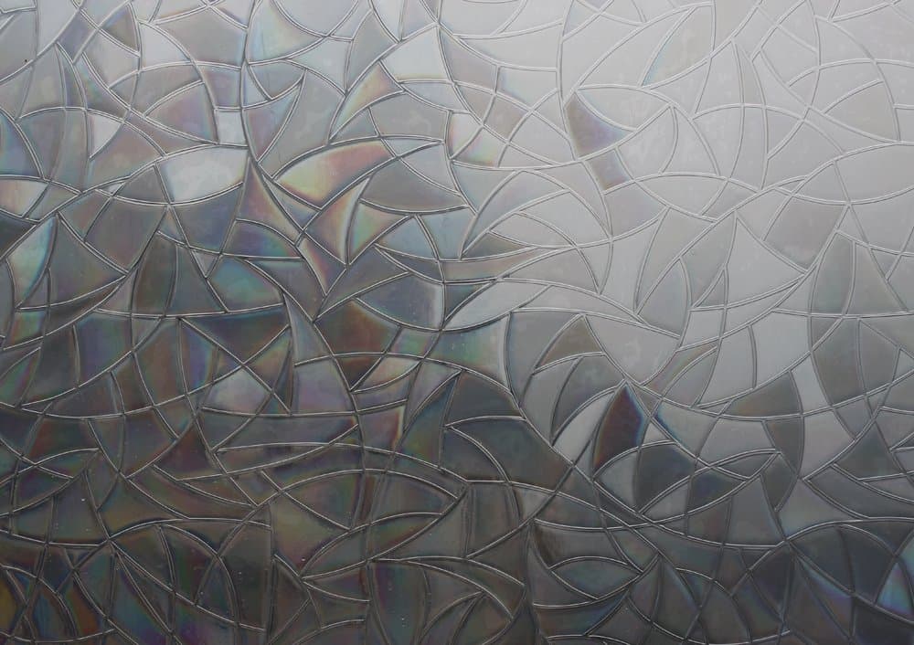 Hosho Abstract 3D Laser Glass Decorative Non-Adhesive Privacy Window Film 3 FT x 2 FT