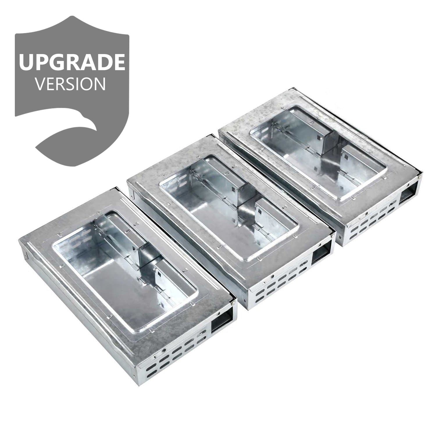 HUX EYE Humane Live Mouse Trap with A Clear Window That Work, Two Entrances with Anti-escape Doors, 3 Pack