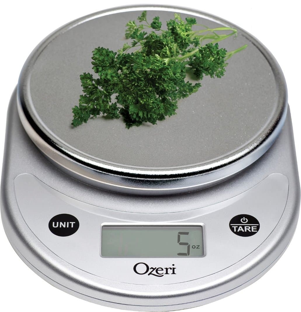 Ozeri Pronto Digital Multifunction Kitchen and Food Scale, Elegant Black Silver ZK14-B