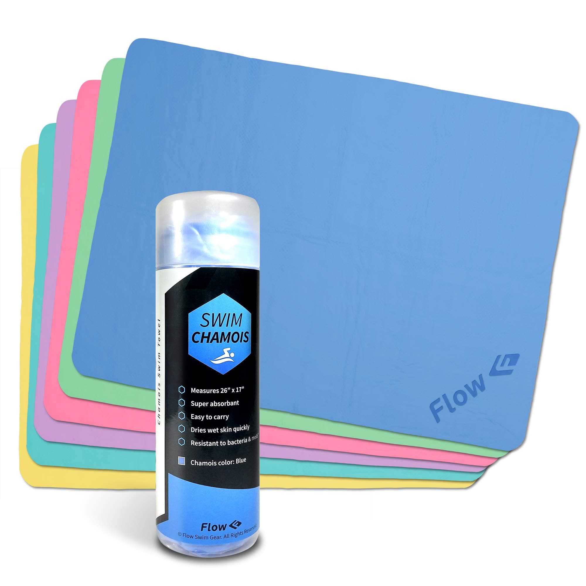 Flow Swim Chamois Towel - 26" x 17" (Purple)