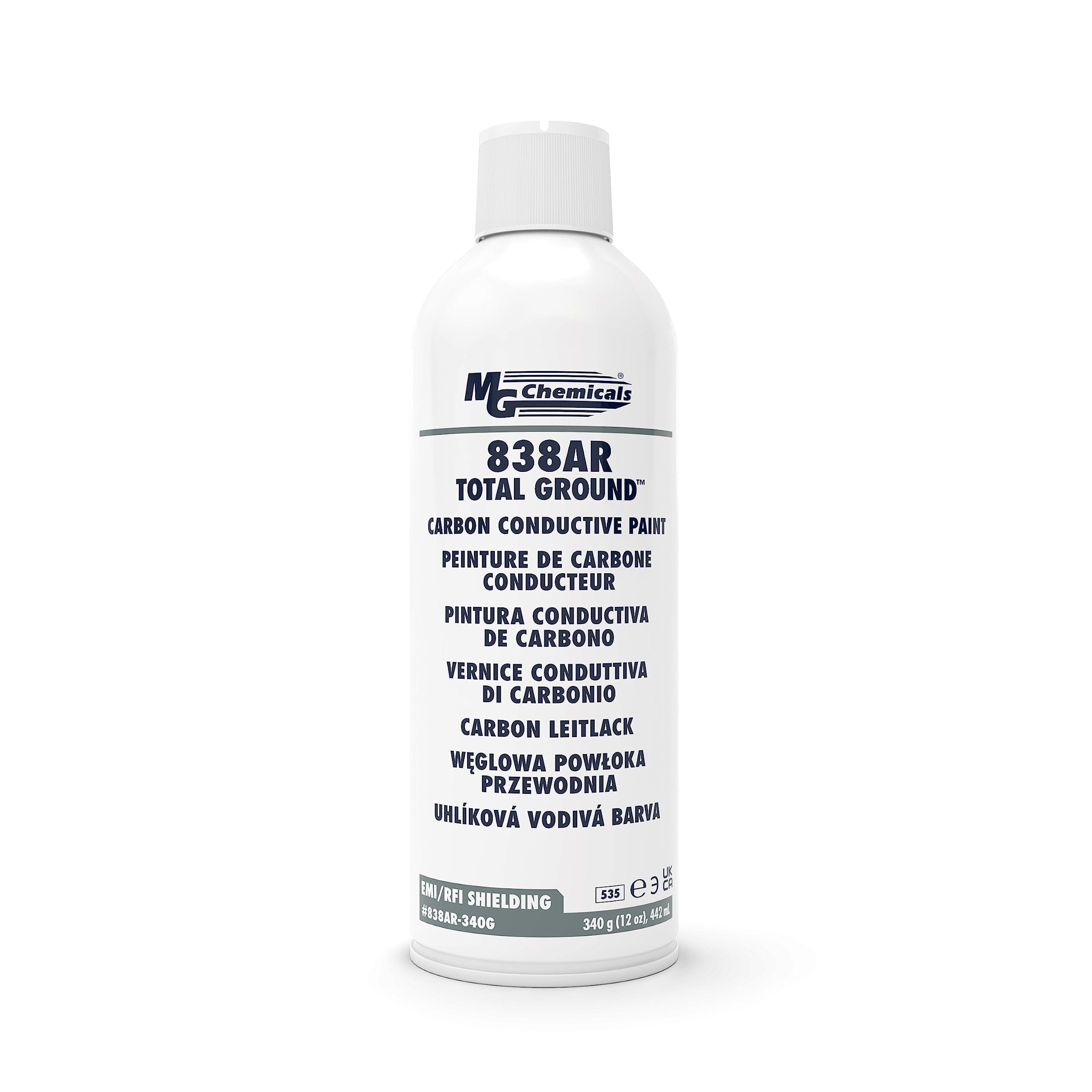 MG Chemicals - 838AR-340G 838AR Total Ground Carbon Conductive Paint, 12 oz Aerosol Spray Can