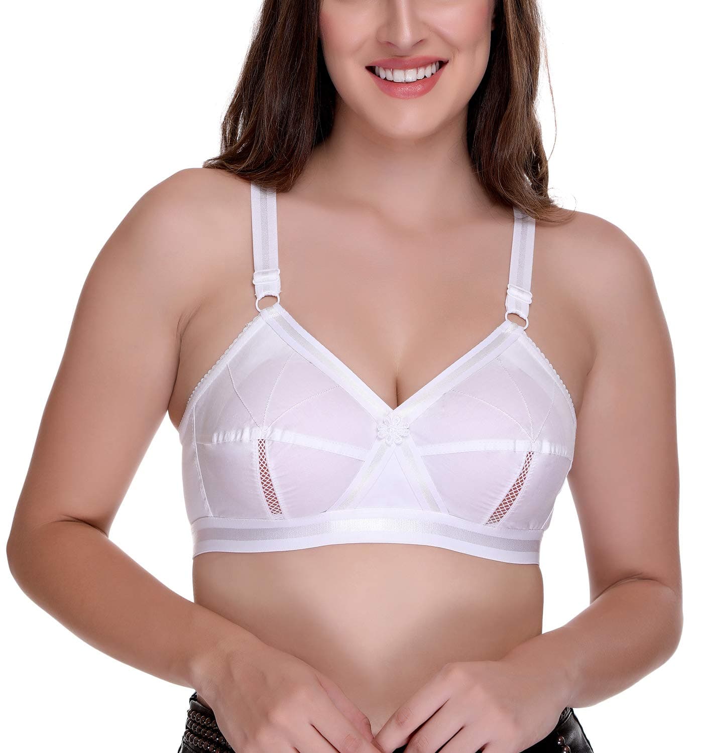 Sona Women's Everyday Perfecto Full Coverage Non Padded Non-Wired Cotton Comfortable Stylish Minimizer Bra