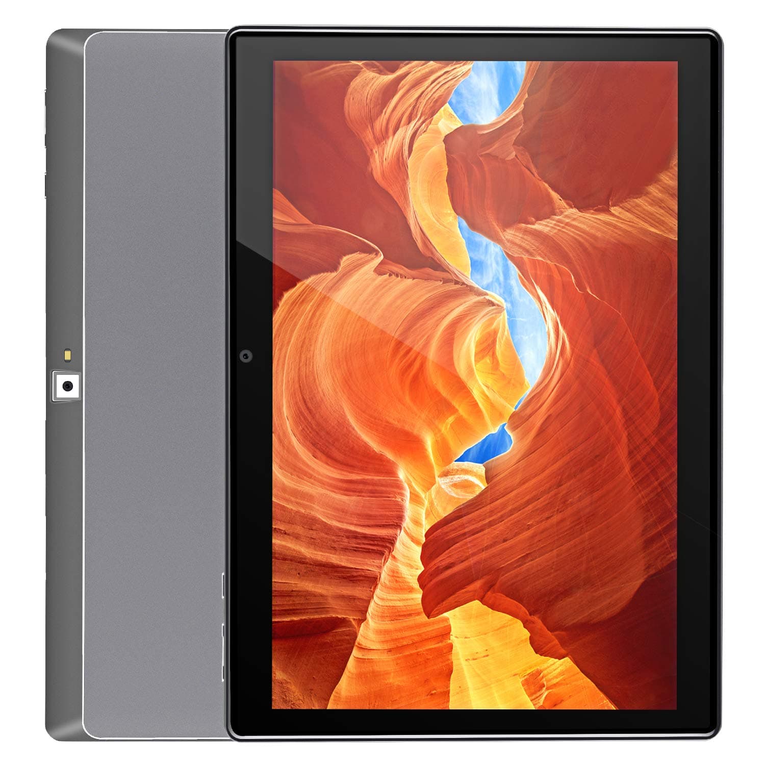 HONGTAO Tablet 10.1 inch,Android 9.0 Pie,2GB RAM,32GB Storage,8MP Rear Camera,1280x800 G+G IPS HD Display,Dual SIM,Bluetooth,Wi-Fi,GPS,Type-C Port (3G-Gray)