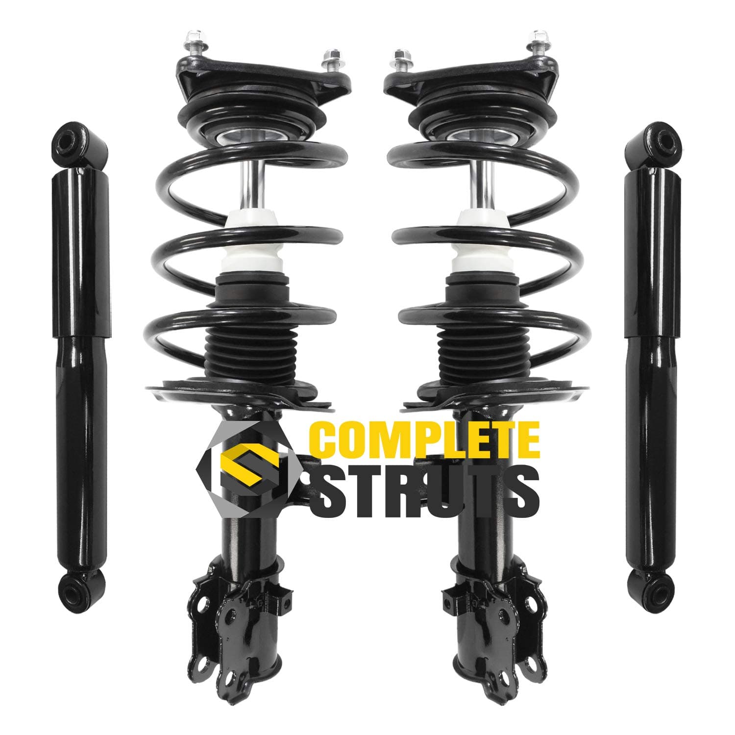 COMPLETESTRUTS - Front Complete Strut Assemblies with Coil Springs and Rear Shock Absorbers Replacement for 2014-2017 Kia Forte - Set of 4