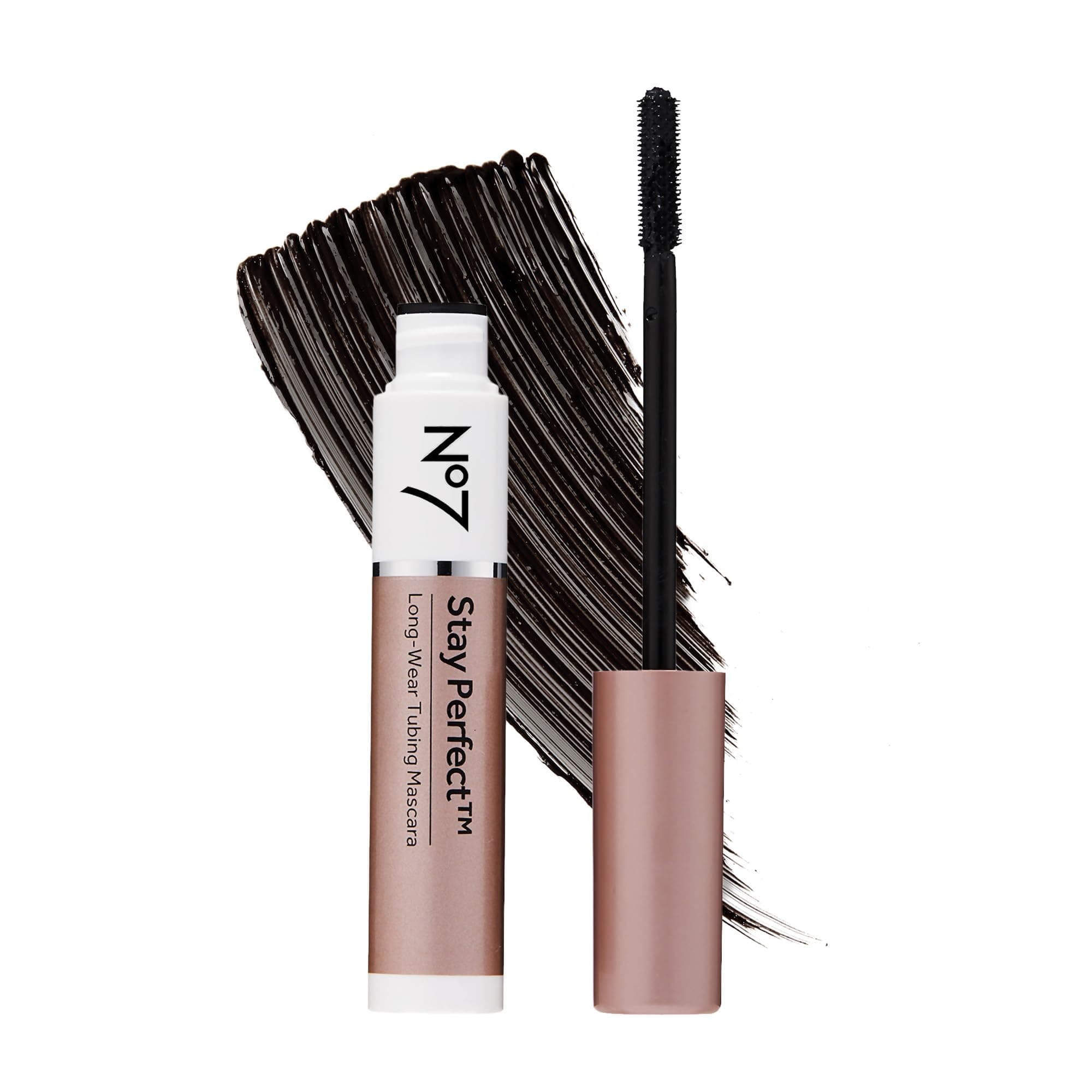 No7 Stay Perfect Mascara - Smudge-Free Mascara with Straight Brush Applicator for Long-Lasting Volume Up to 24 Hours - Rain-Proof, Tear-Proof Mascara (7ml)