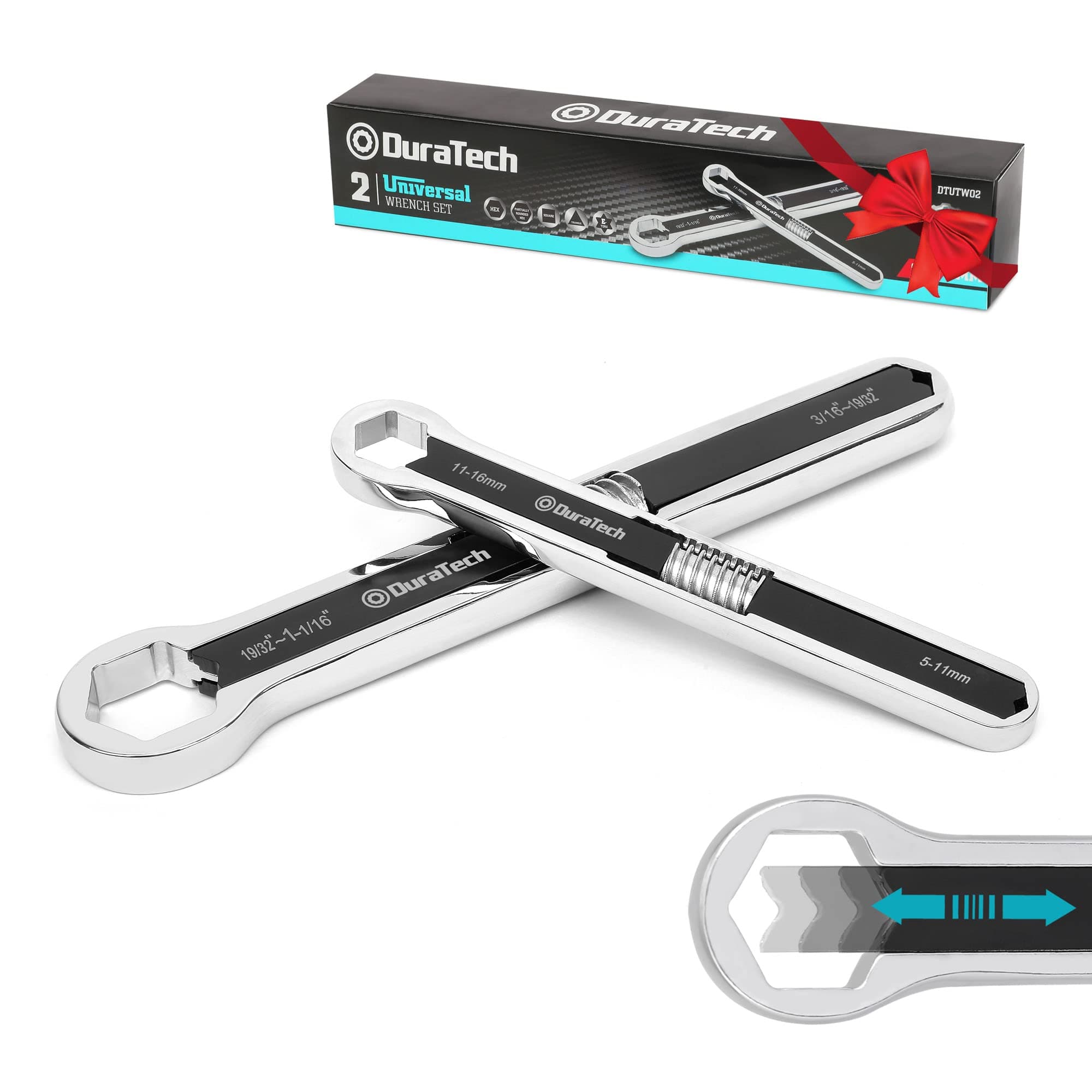 Universal Wrench Set, SAE & Metric, 8-inch&10-inch, 44 sizes in 2 Piece, Drop Forged, ANSI standard