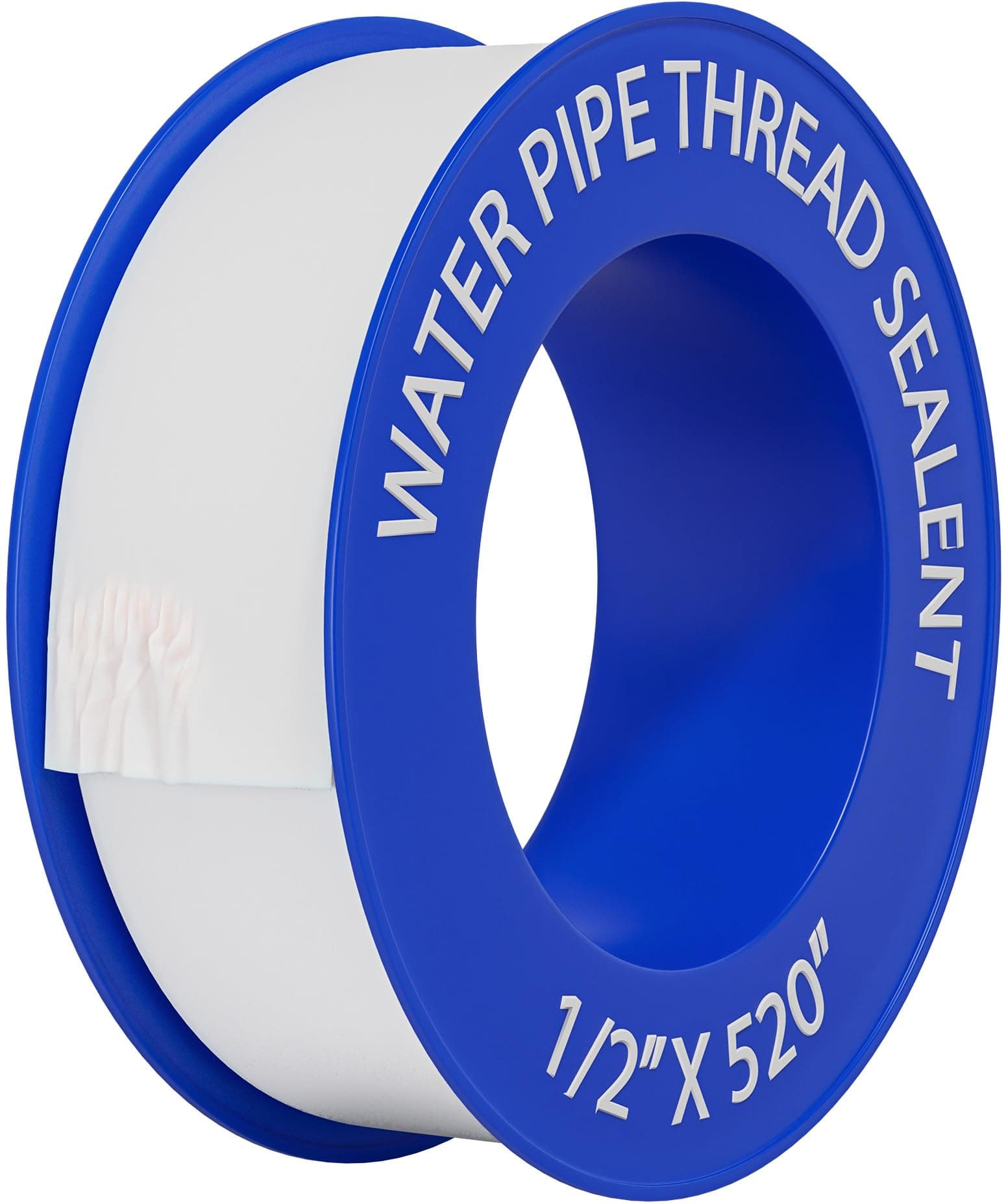 1, 4 or 5 Rolls 1/2 Inch(W) X 520 Inches(L) Teflon Plumbers Tape, Duct Sealant Tape for Shower Head, Plumbing Thread Tap, Water Pipe Sealing Plumbers PTFE Thread Seal (1 Pack)