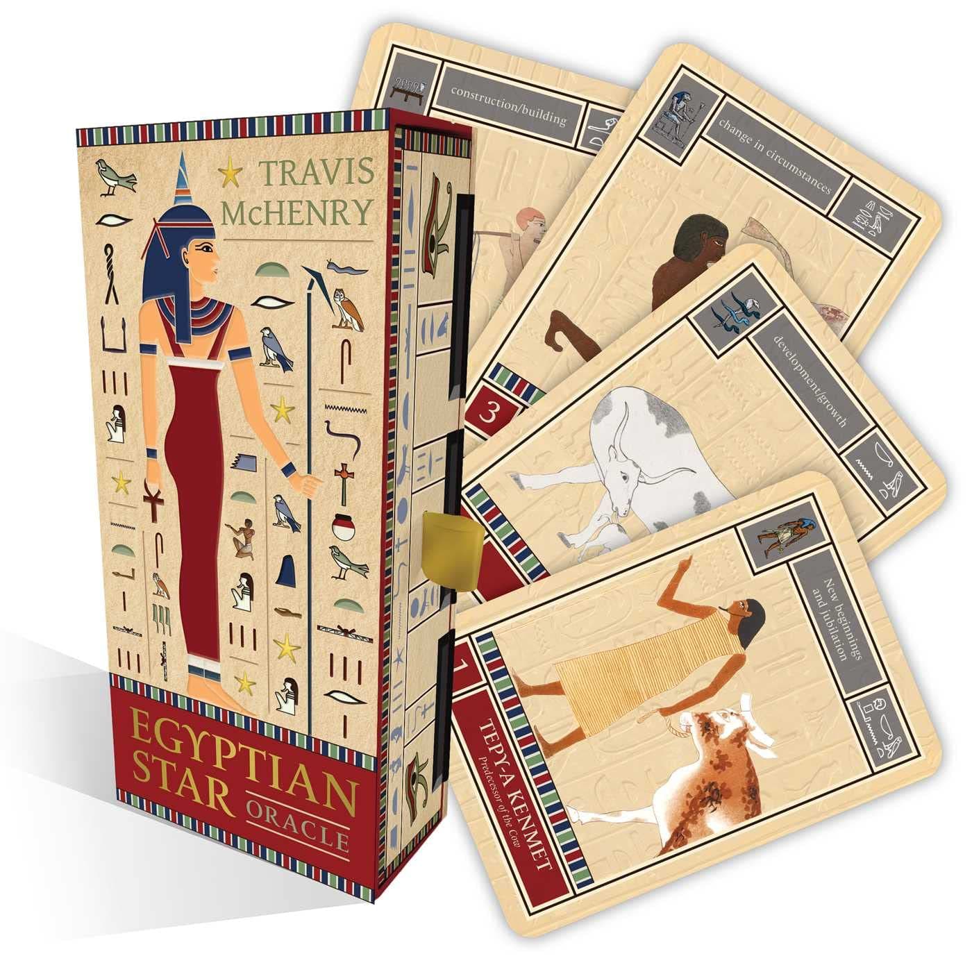 Egyptian Star Oracle: (42 Gilded Cards, 144-Page Full-Color Guidebook and Eye of Horus Charm )
