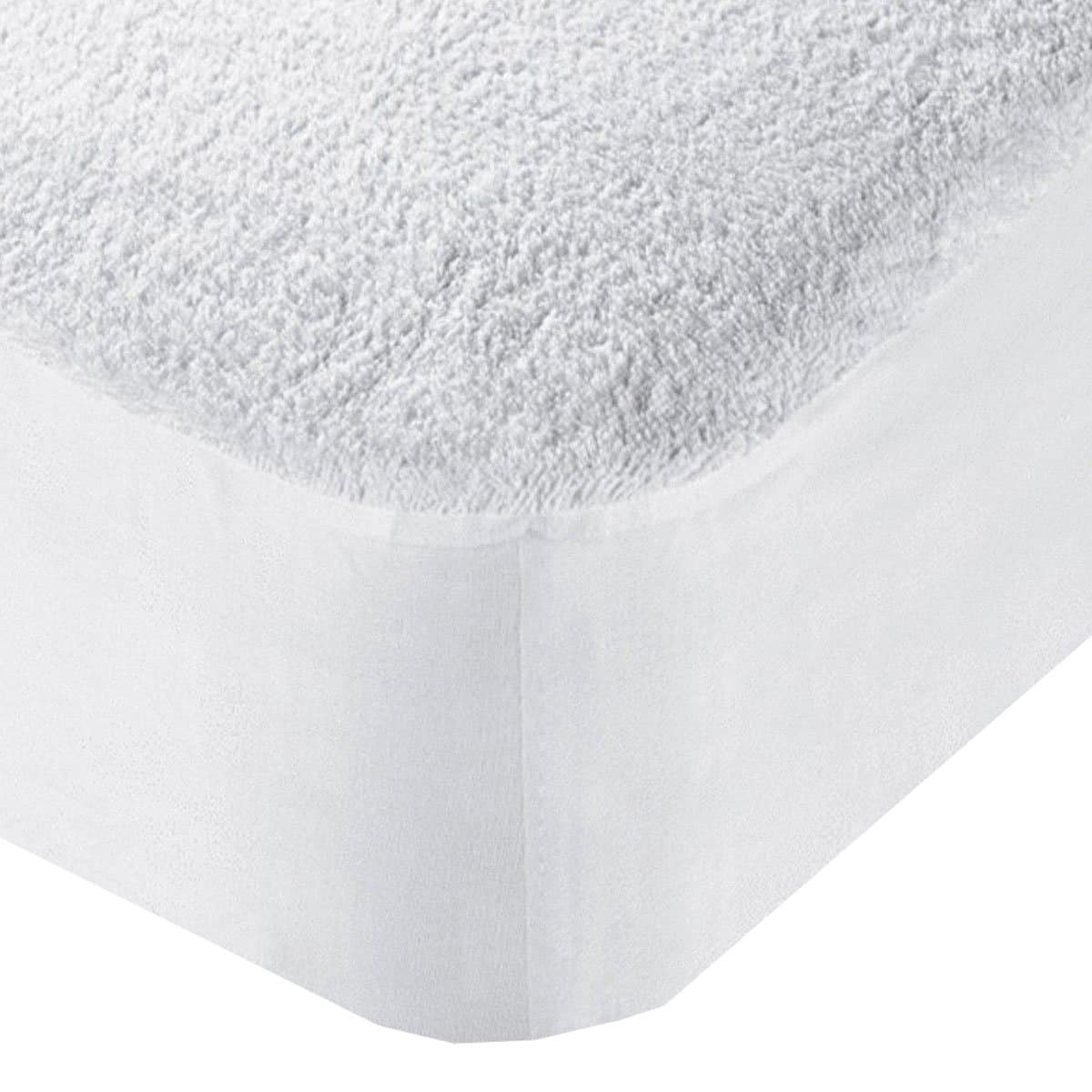 MHC Global Terry Towel Waterproof Mattress Protector Anti Allergenic Luxury Deep 25cm Fully Elasticated Skirt - Single