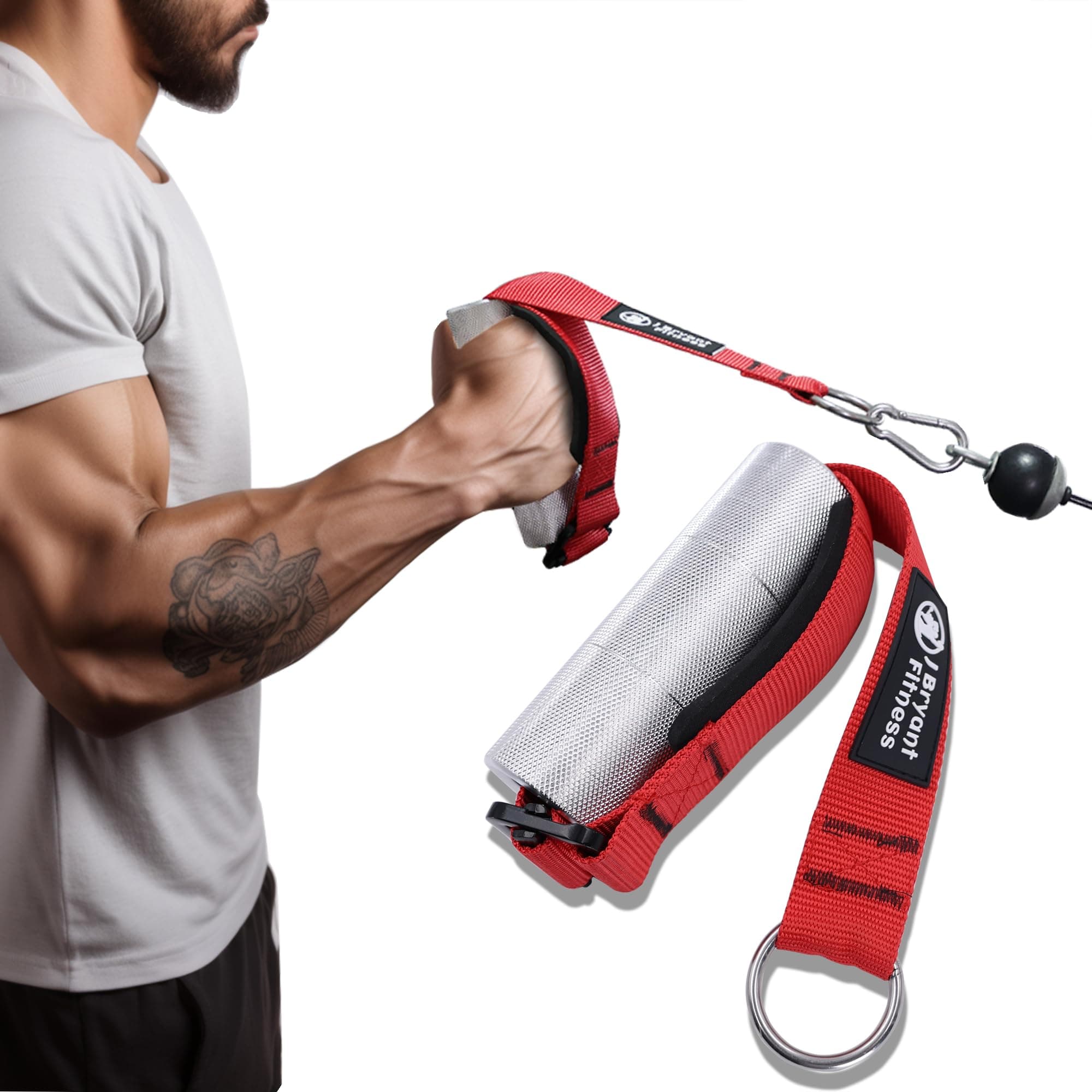 Arm Wrestling Exercise Handle Φ2 in Grip Red - Wrist and Forearm Exerciser Pulldown Triceps Rope Workout