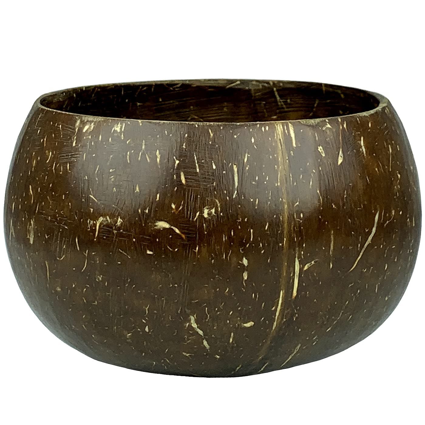 Sahya Dale Coconut Shell Bowl (600ml)- Hand Made - Salad, Smoothie, Cereal and Ice Cream Bowl, Brown