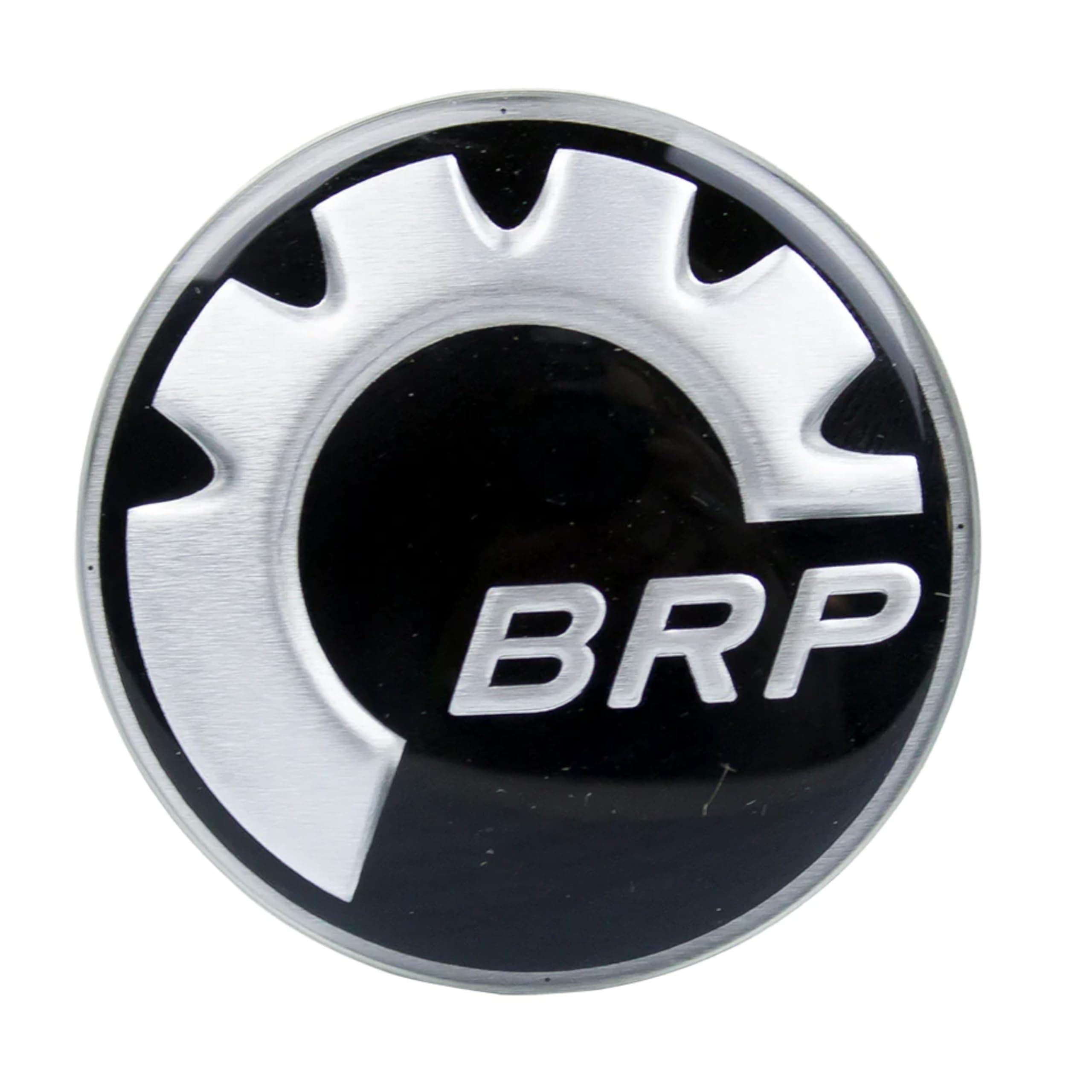 BRP Can-Am Ski-Doo New OEM Round Gear Logo Decal Hood Emblem 48 MM, 516008738