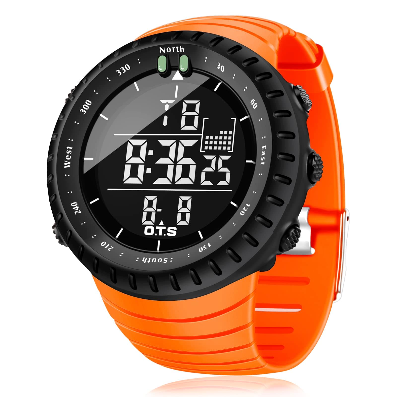 Men's Digital Watch by PALADA Multifunctional Military Waterproof Big Numbers LED Backlight Sports Watches for Men
