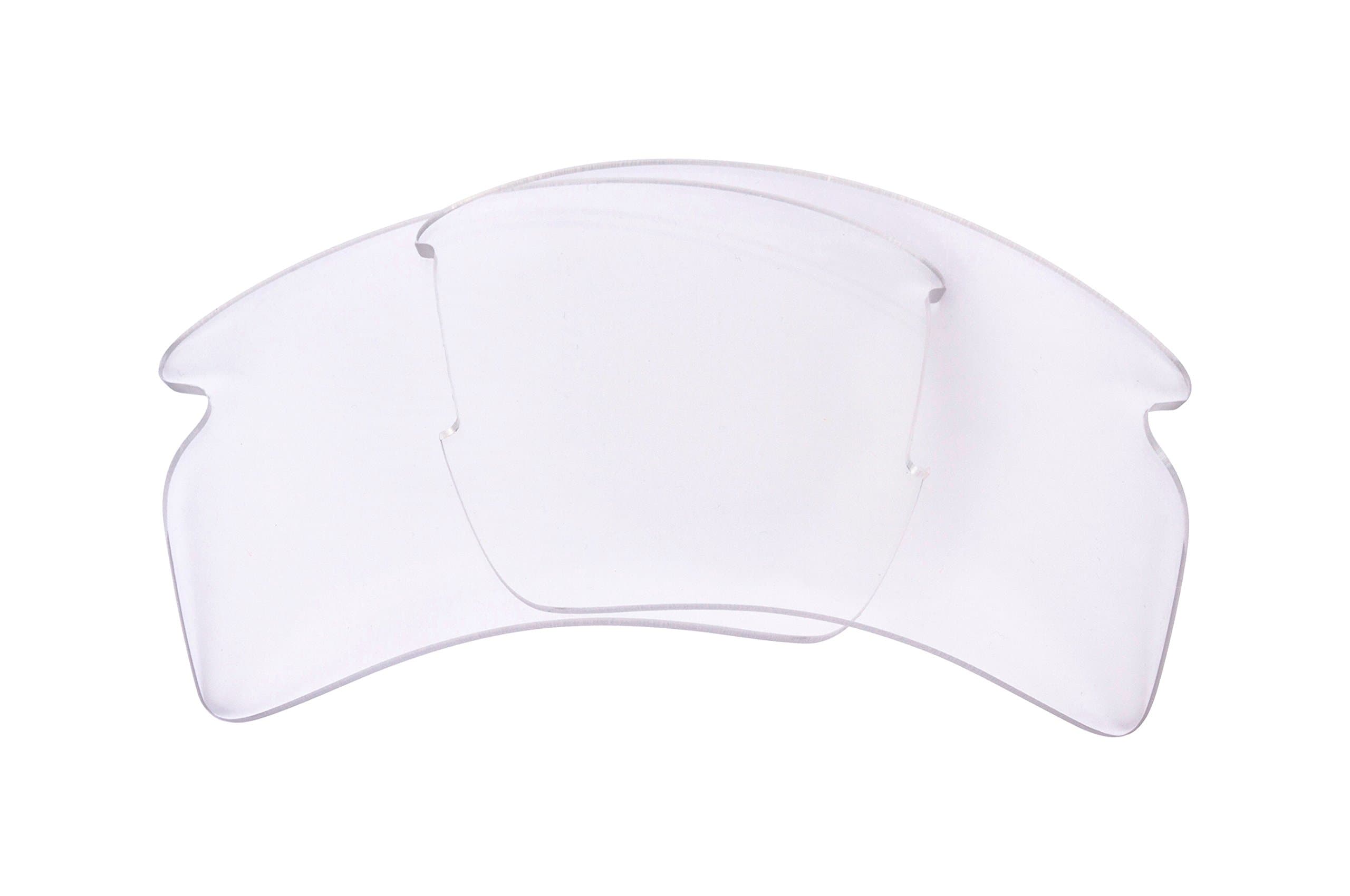 Seek OpticsReplacement Lenses for Oakley FLAK 2.0 XL, Crystal Clear Non-polarized
