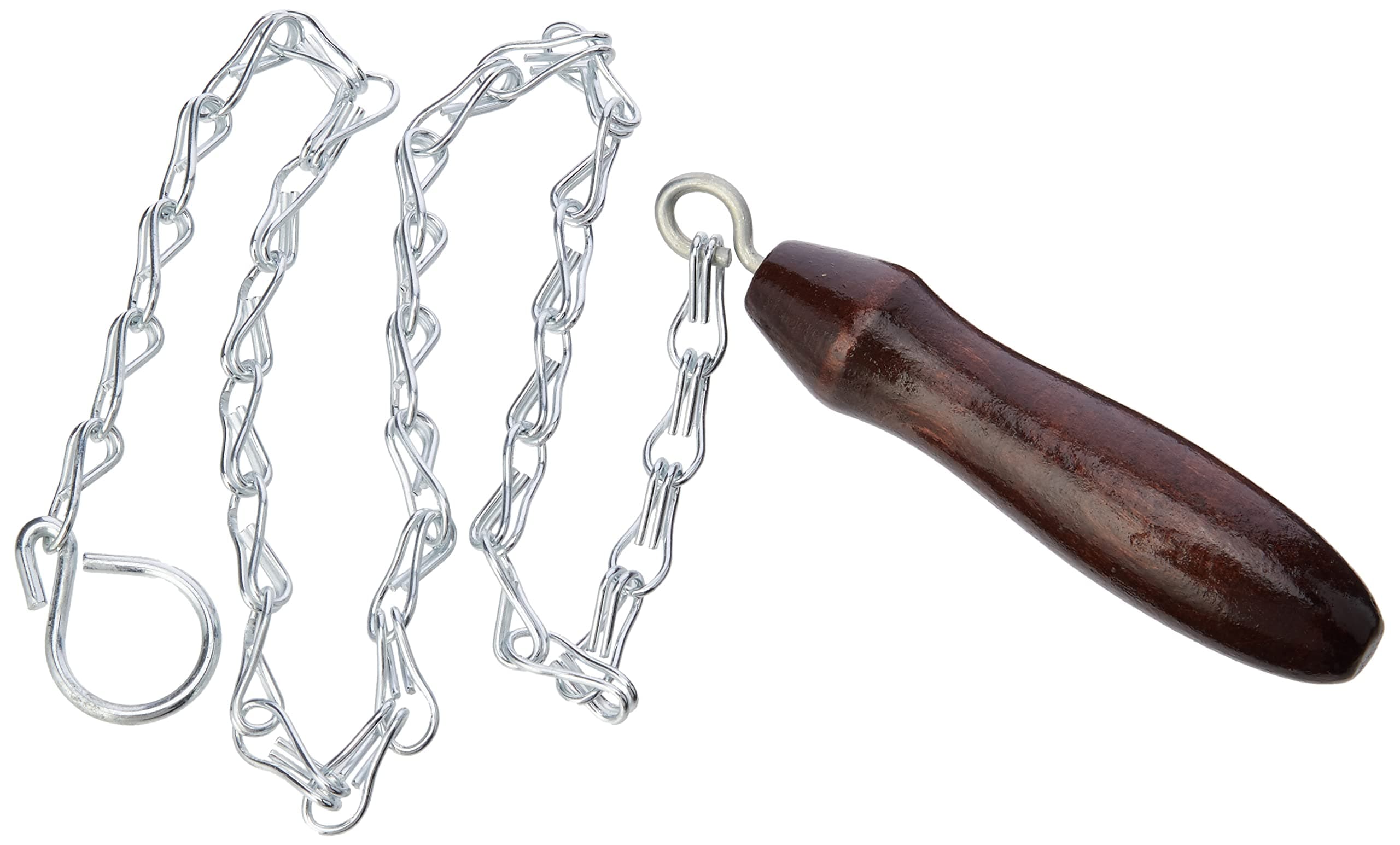 Merriway® BH01762 High Level WC Toilet Cistern Chain Pull,Wooden Handle,Silver,12 inch