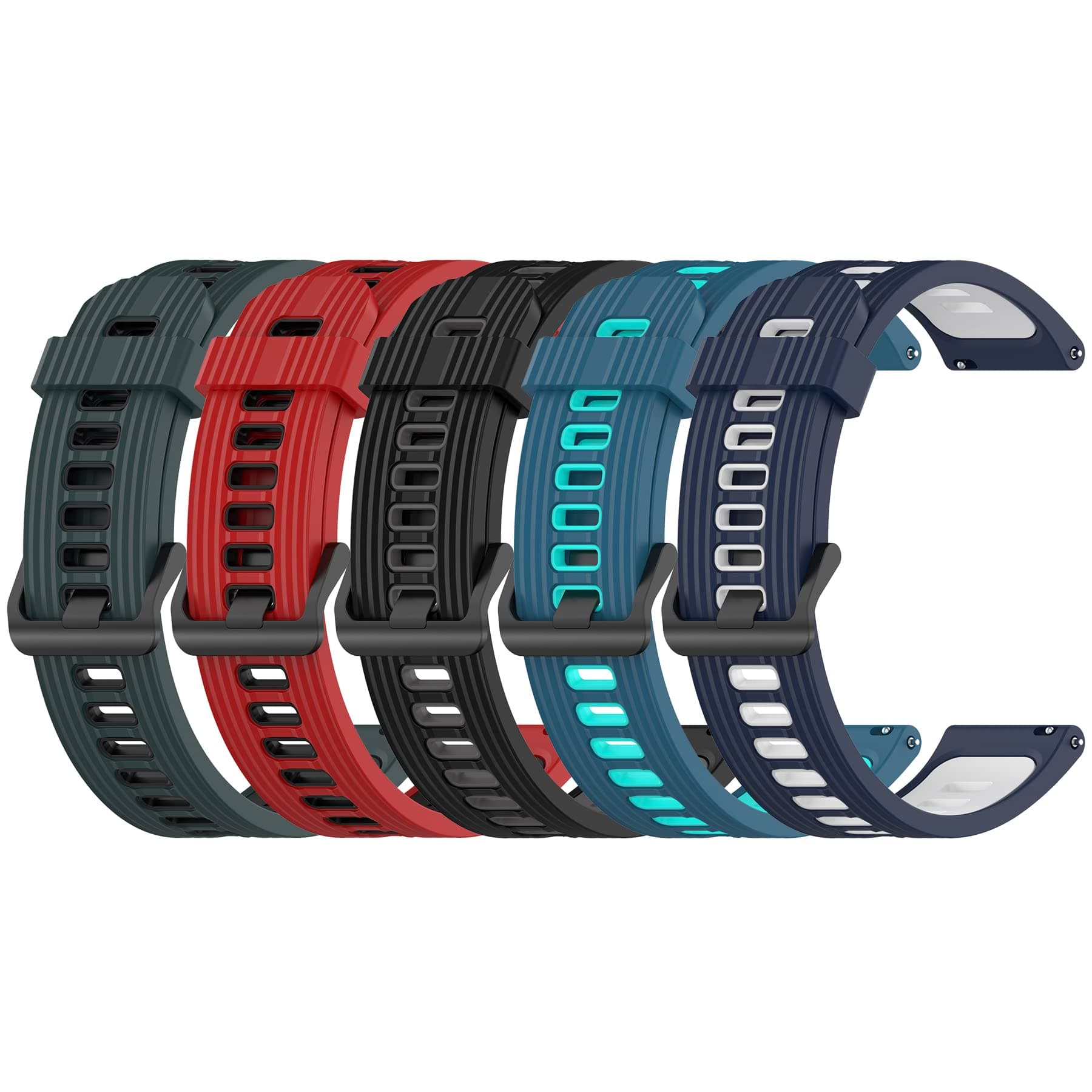 Replacement Bands Compatible with YUINK Band,Soft Silicone Sport Wristband Quick Release Watch Strap for YUINK Watch Band (5Colors)