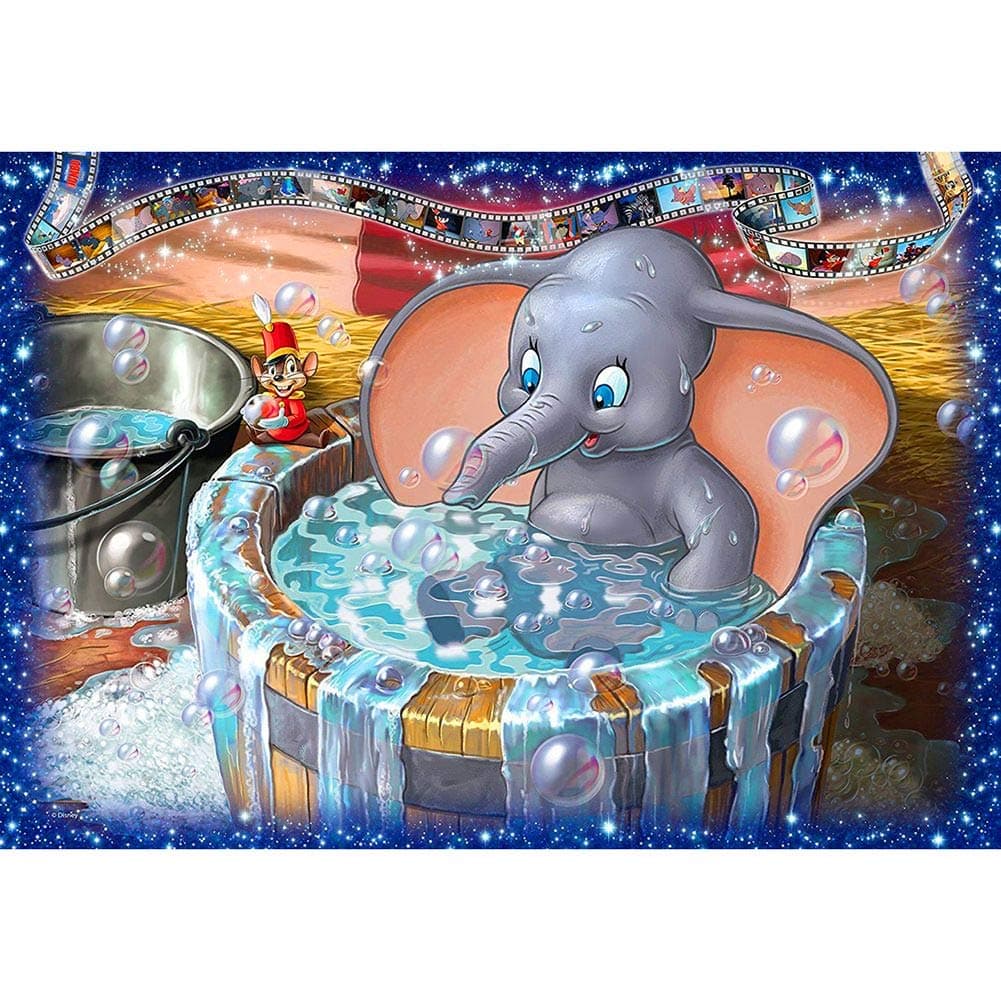 Diamond Painting Kits for Adults,5D DIY Diamond Kits with Full Round Drill Great Decor for Home Elephant Bathing in A Bathtub 15.7x11.8in 1 Pack by INJOYS