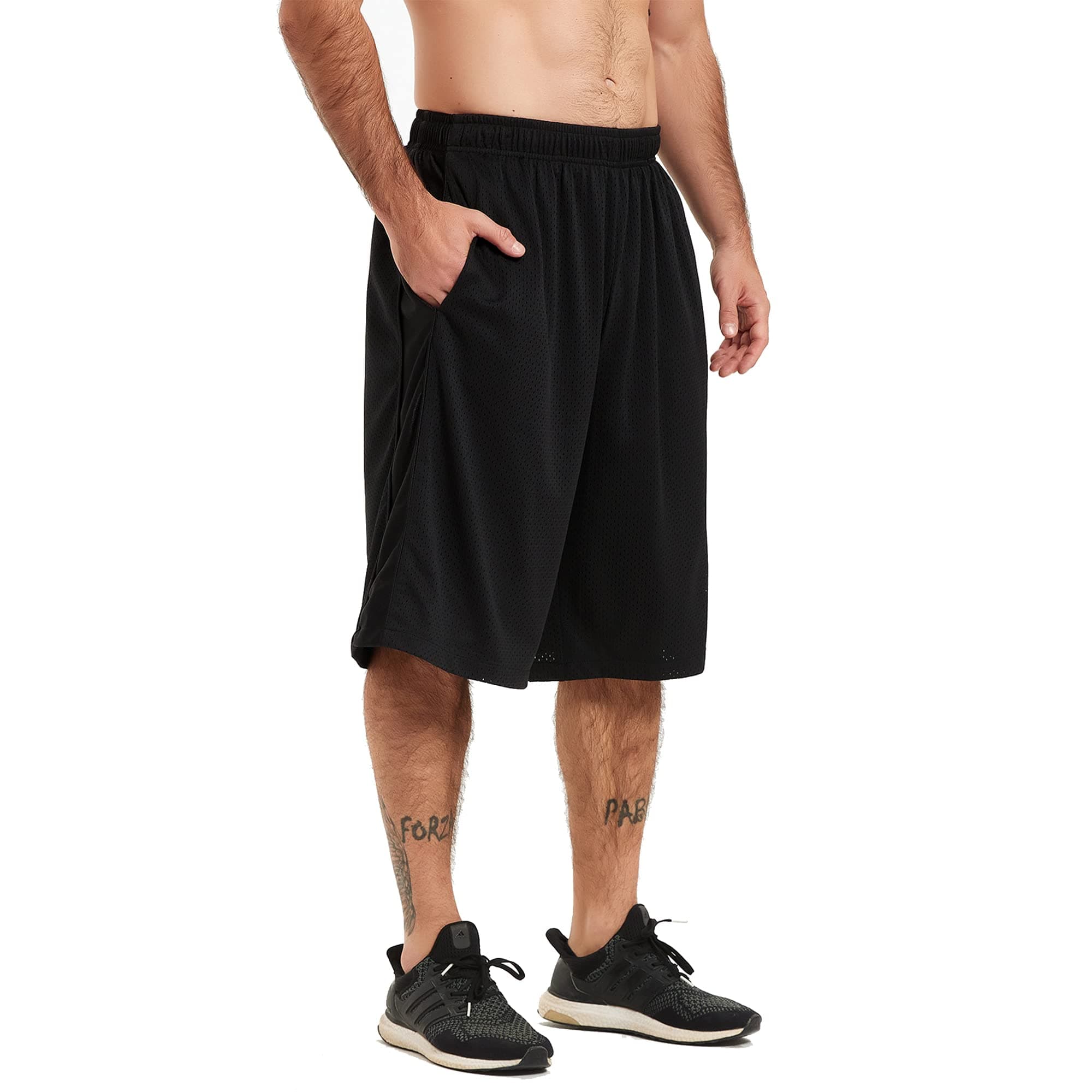 HQUEC Basketball Shorts for Men Workout Gym Running Shorts with Pockets Quick Dry Comfortable Breathable Lightweight