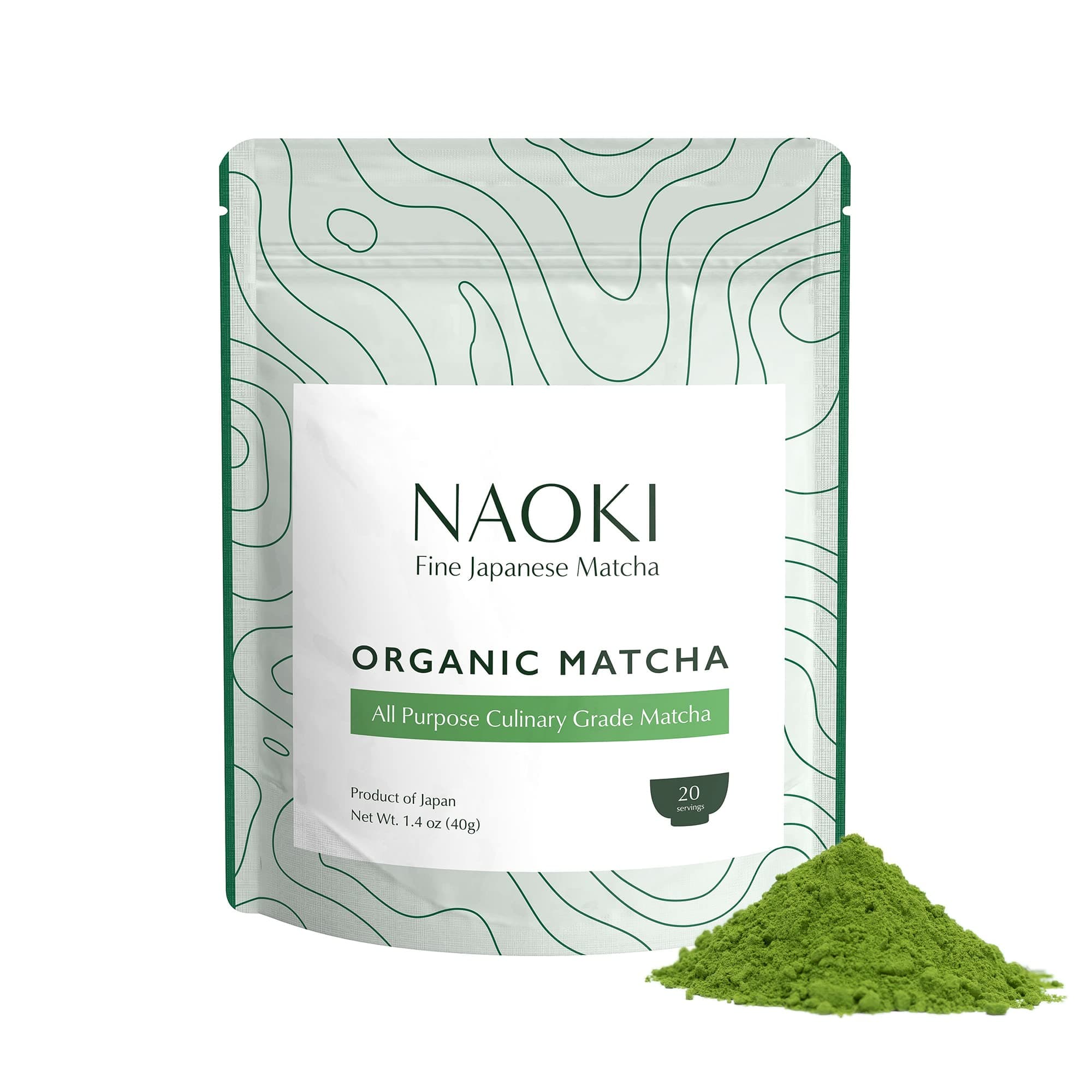 Naoki Matcha All-Purpose Organic Blend - Authentic Japanese Culinary Grade Matcha Green Tea from Japan (40g)
