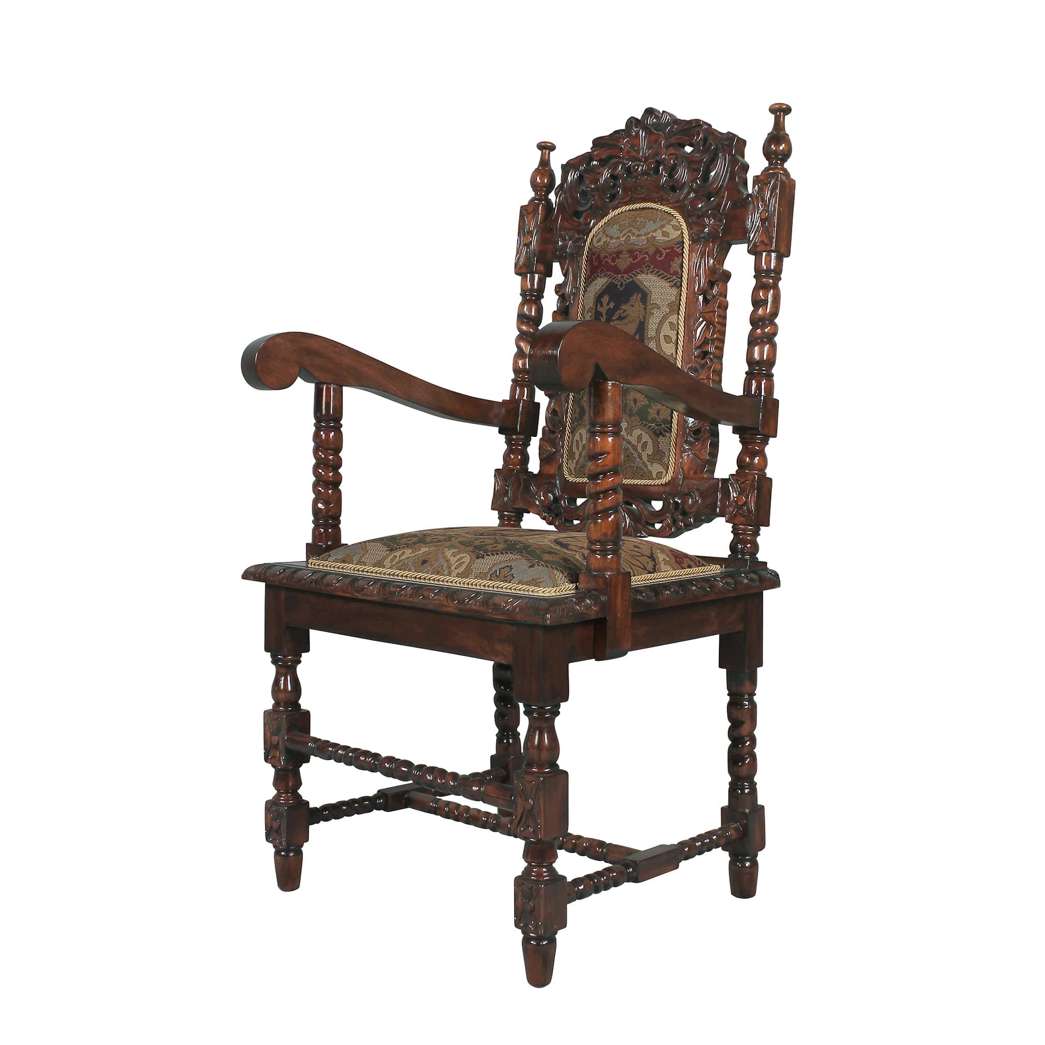 Design Toscano Charles II Armchair: Set of Two