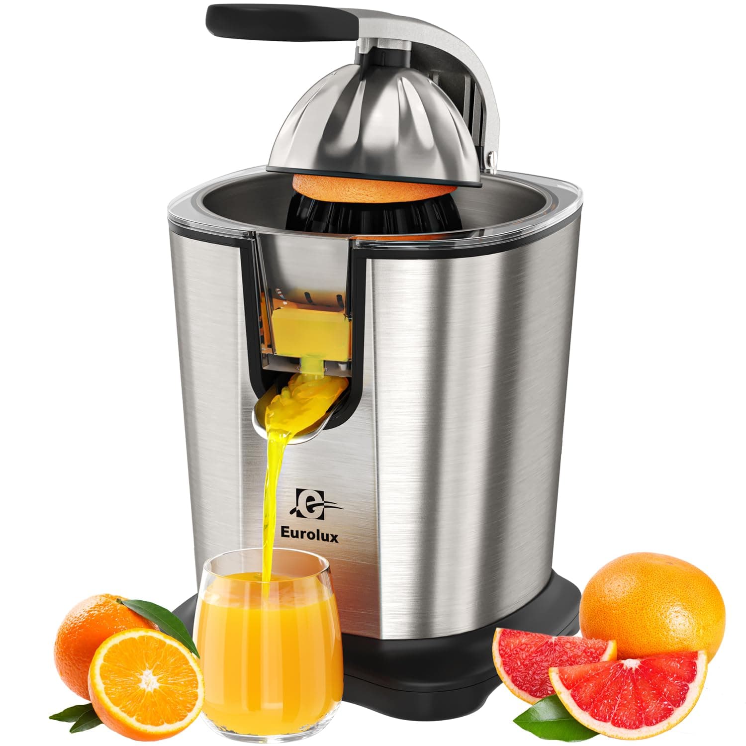 Eurolux Electric Citrus Juicer Power Pro - With 300 Watts of Power, The Most Powerful Juicer, For Easy Smooth Juicing Experience | New Updated Design