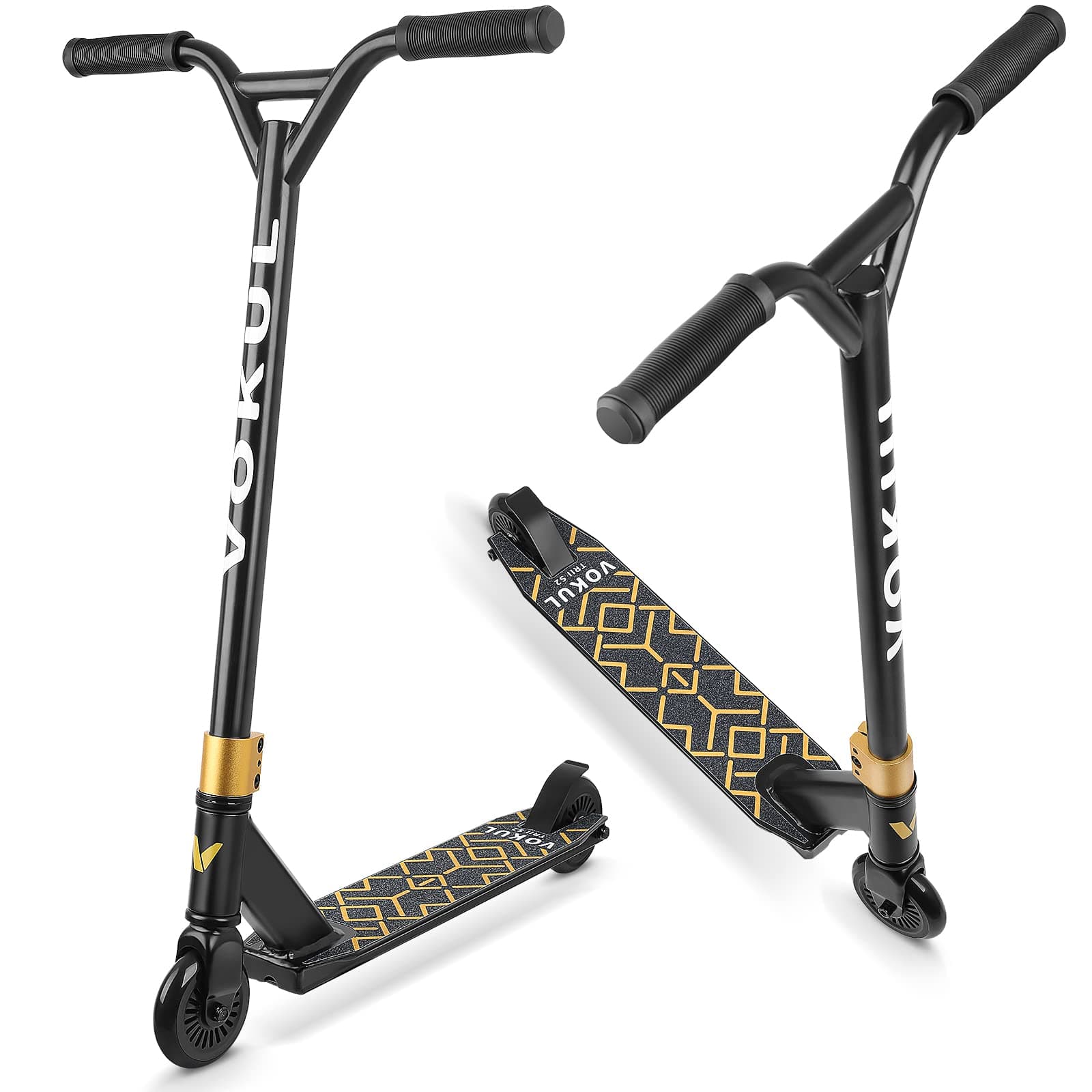 S2 Pro Scooters for Kids Age 6-12 | Colorful Stunt Scooter for Beginners Teens | Trick Scooter for BMX Freestyle Tricks (Gold)