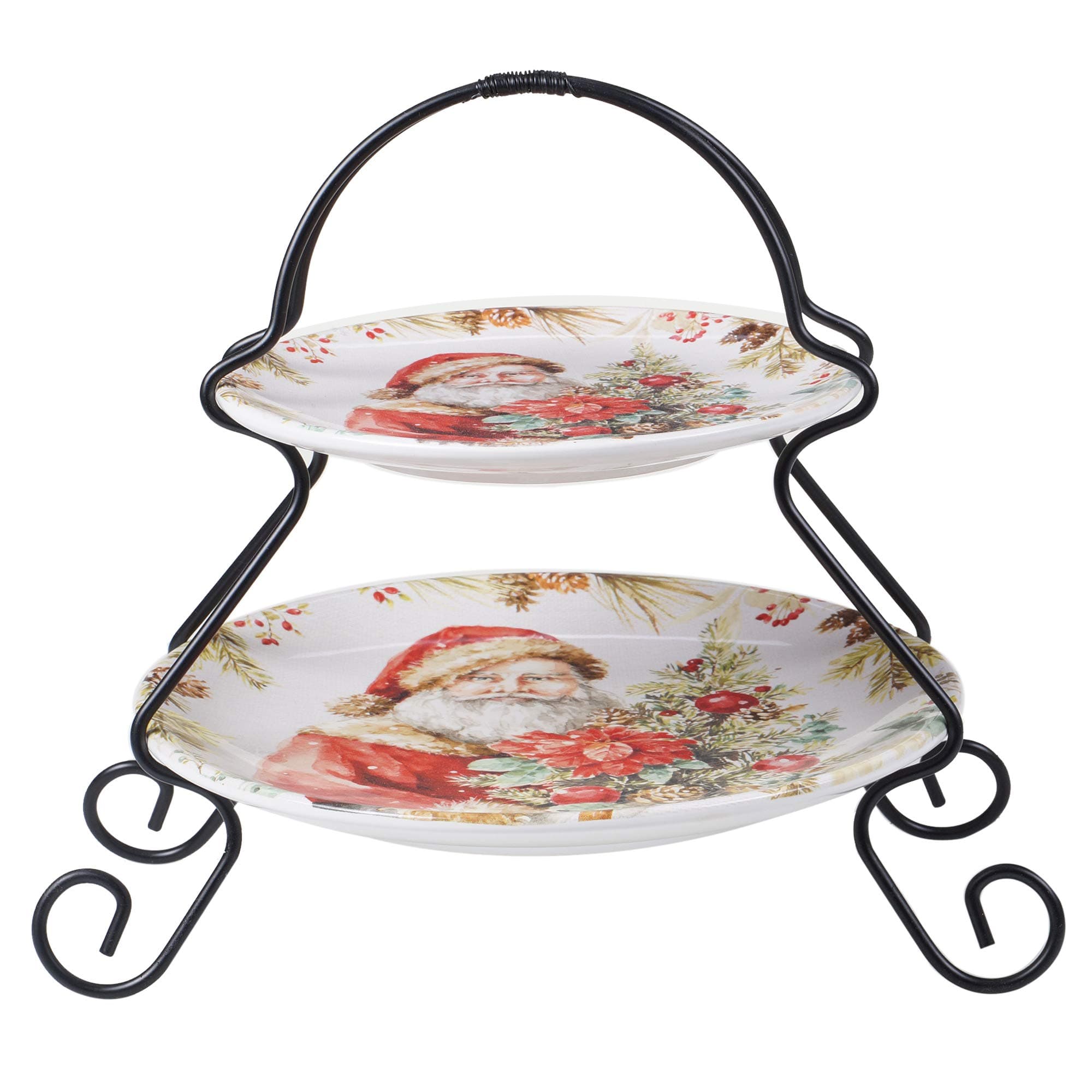 Certified International Christmas Story 2 Tier Server Set, Multicolored