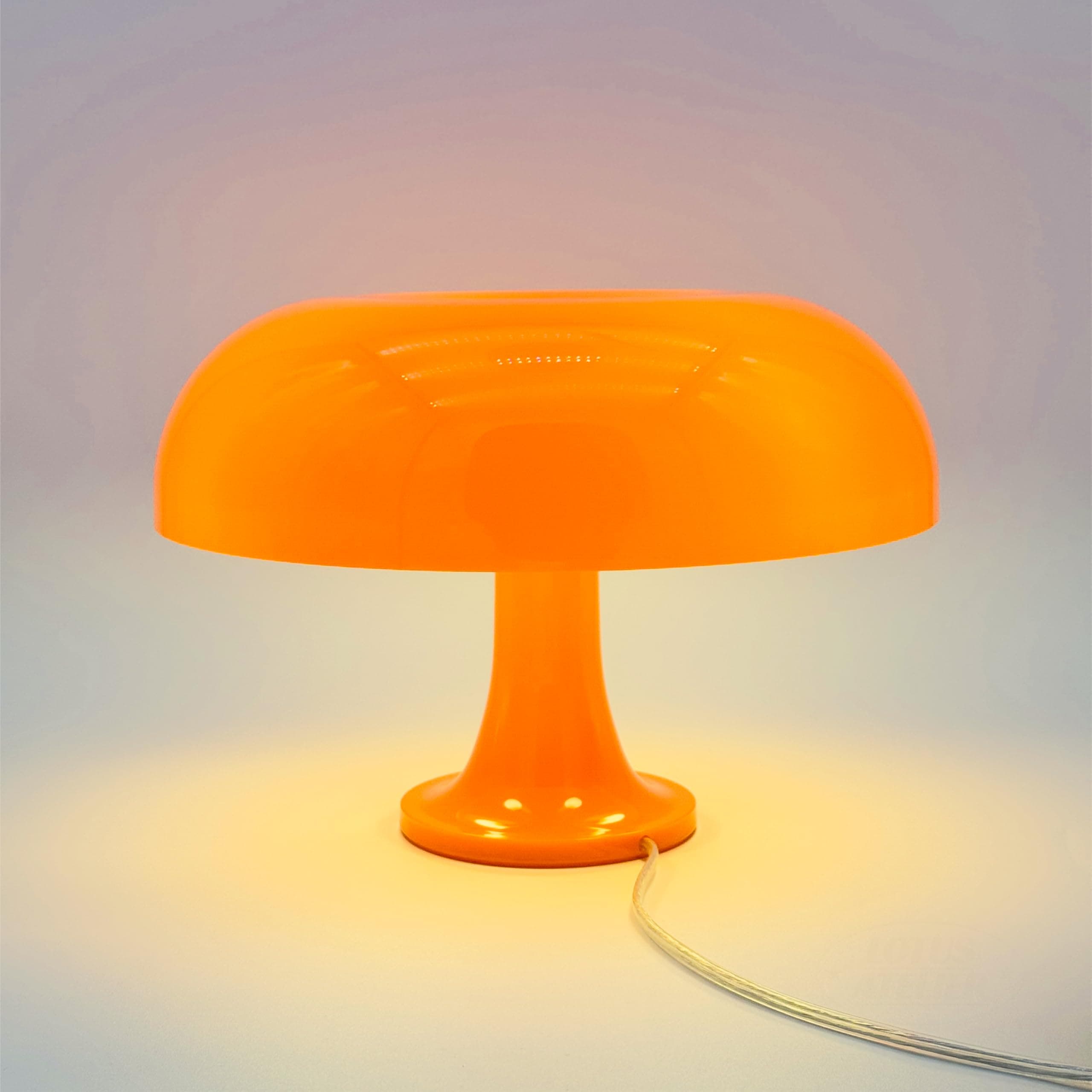 Orange Mushroom Lamp for Room Aesthetic Modern Lighting for Bedroom | Cool Retro Living Room Decor (Orange)