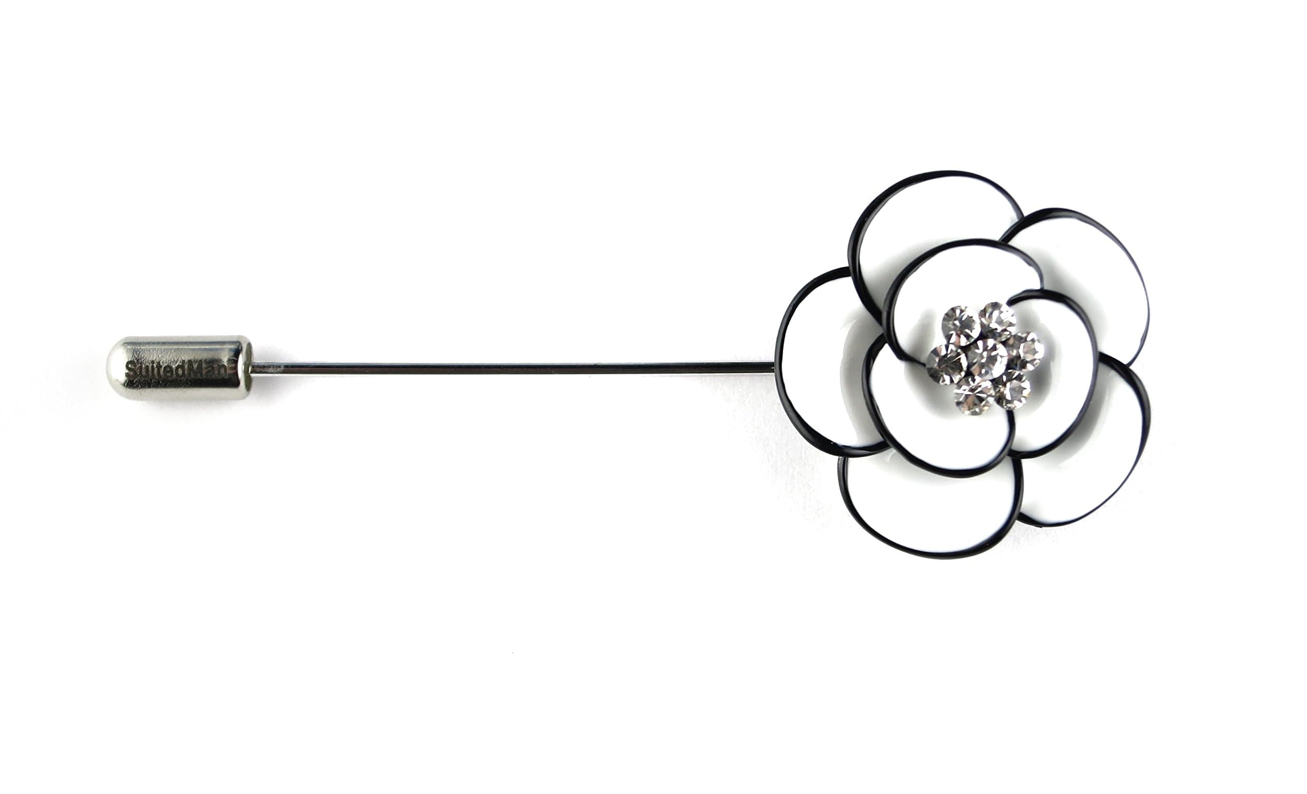 Suited Man Men's Crystal Camellia