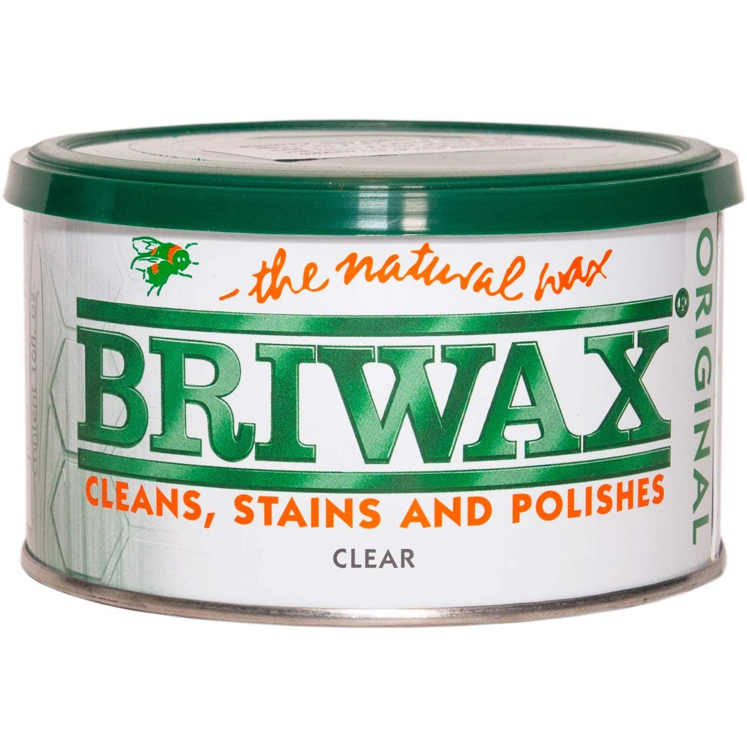 Briwax Furniture Wax for Wood, Cleans, Stains, and Polishes, Multi-Purpose, Clear
