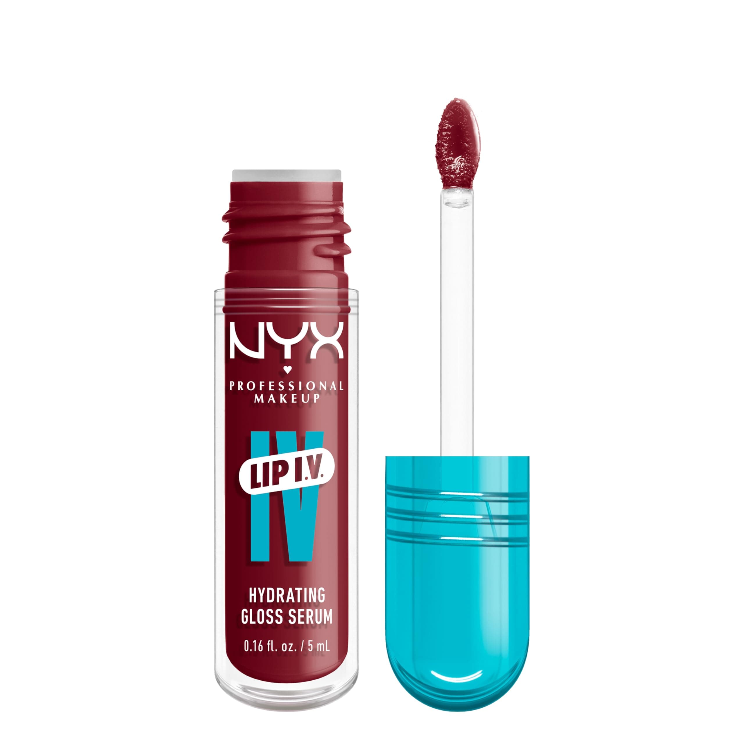 Lip IV Hydrating Gloss Stain, Lip Gloss, Up to 12HR Hydration, High Pigment, Wet Shine Finish, Blush Rush
