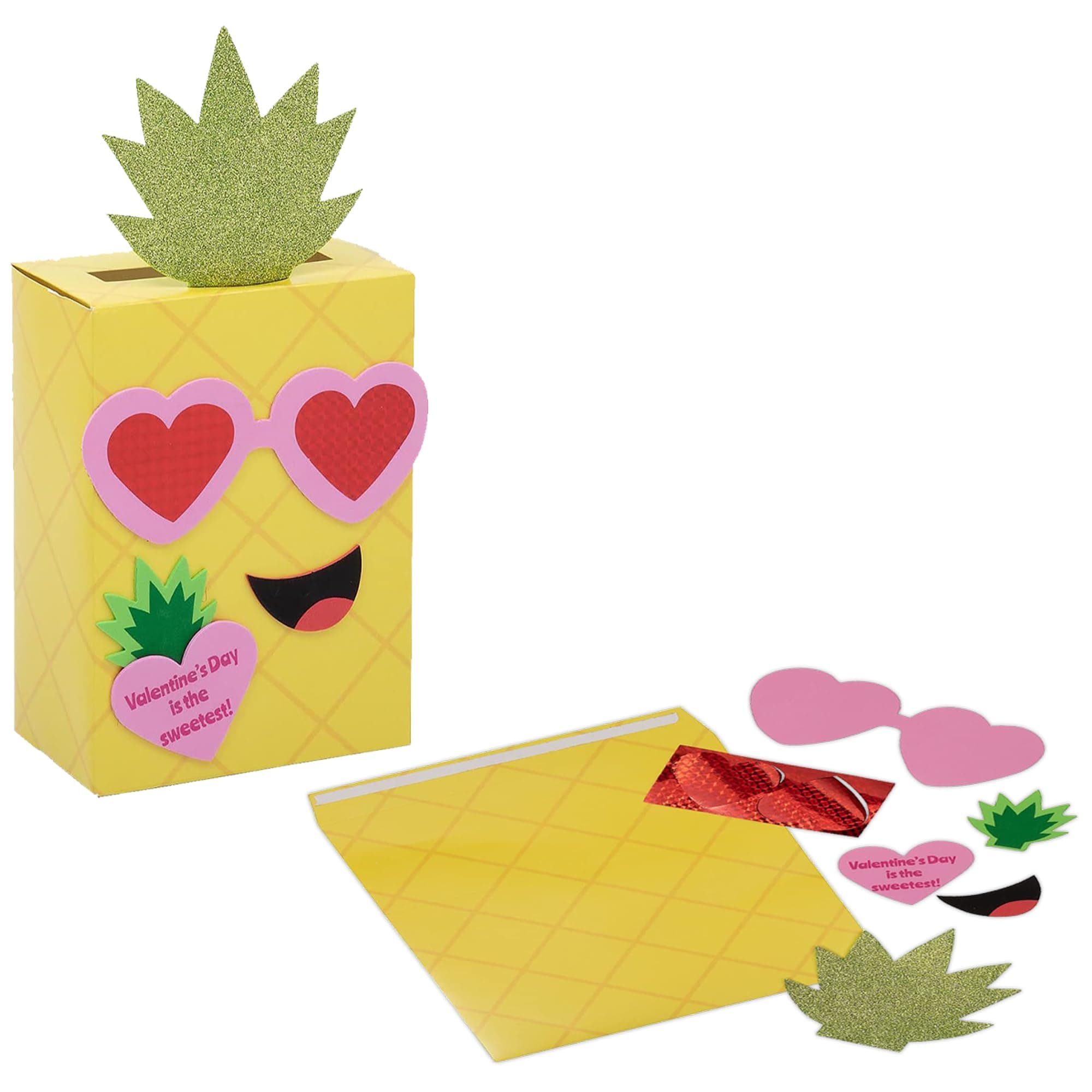 Fun Express Pineapple Box Valentine’s Day Craft Kit - Makes 2