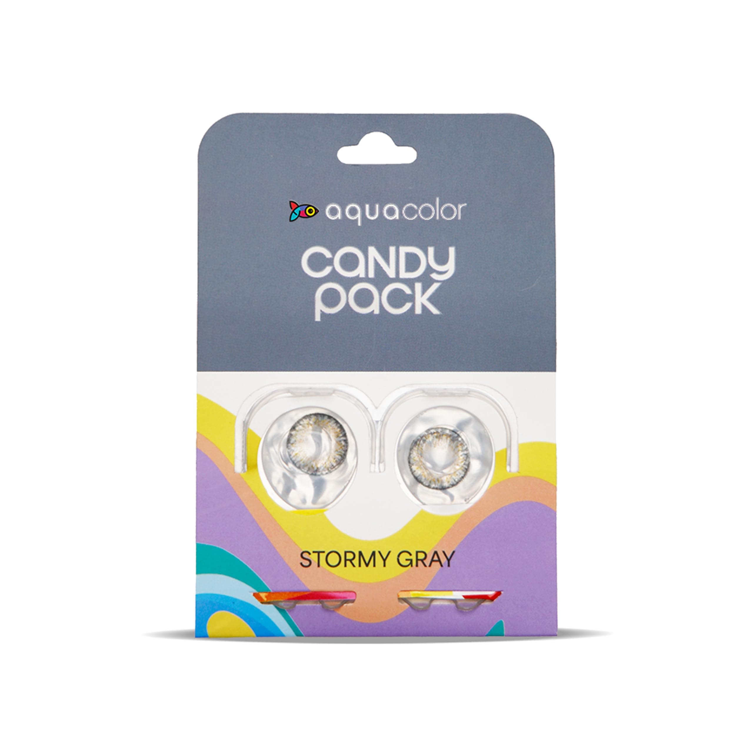 Aquacolor Stormy Gray Candy Pack Zero Power Colored Lenses (2 Lens/Box)