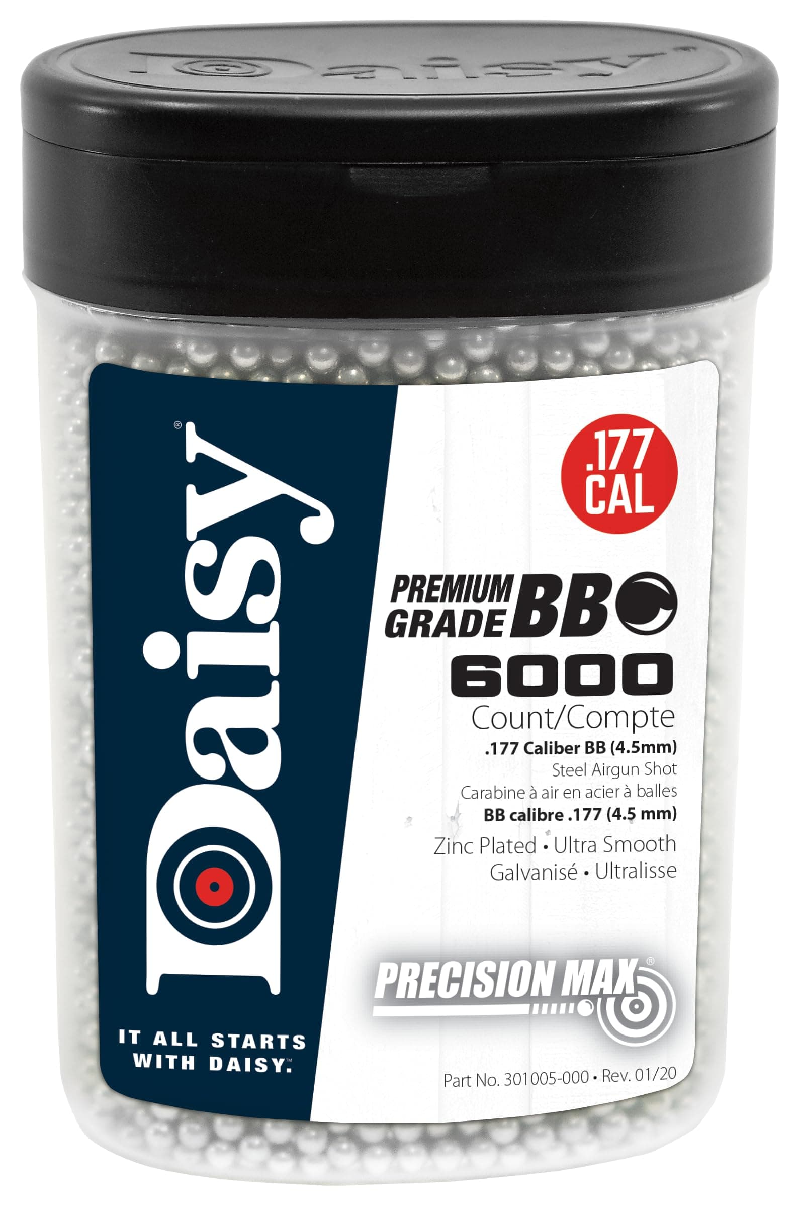 Daisy Ammunition and CO2 60 6000 ct BB Bottle,Silver