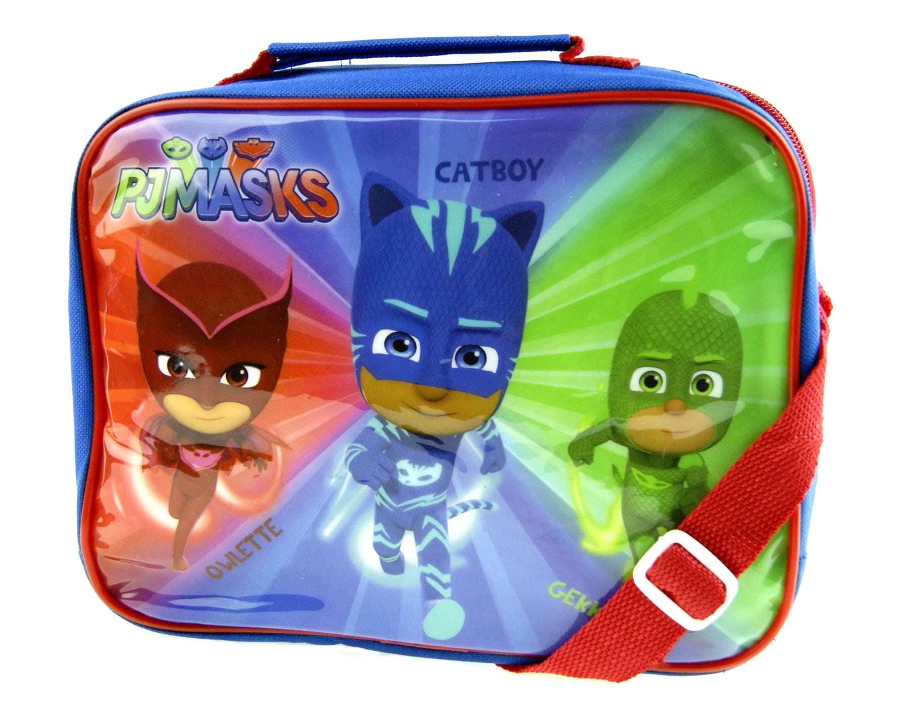Kids Character 3 Piece Insulated Lunch Bag with Drink Bottle & Sandwich Box (PJ Mask)