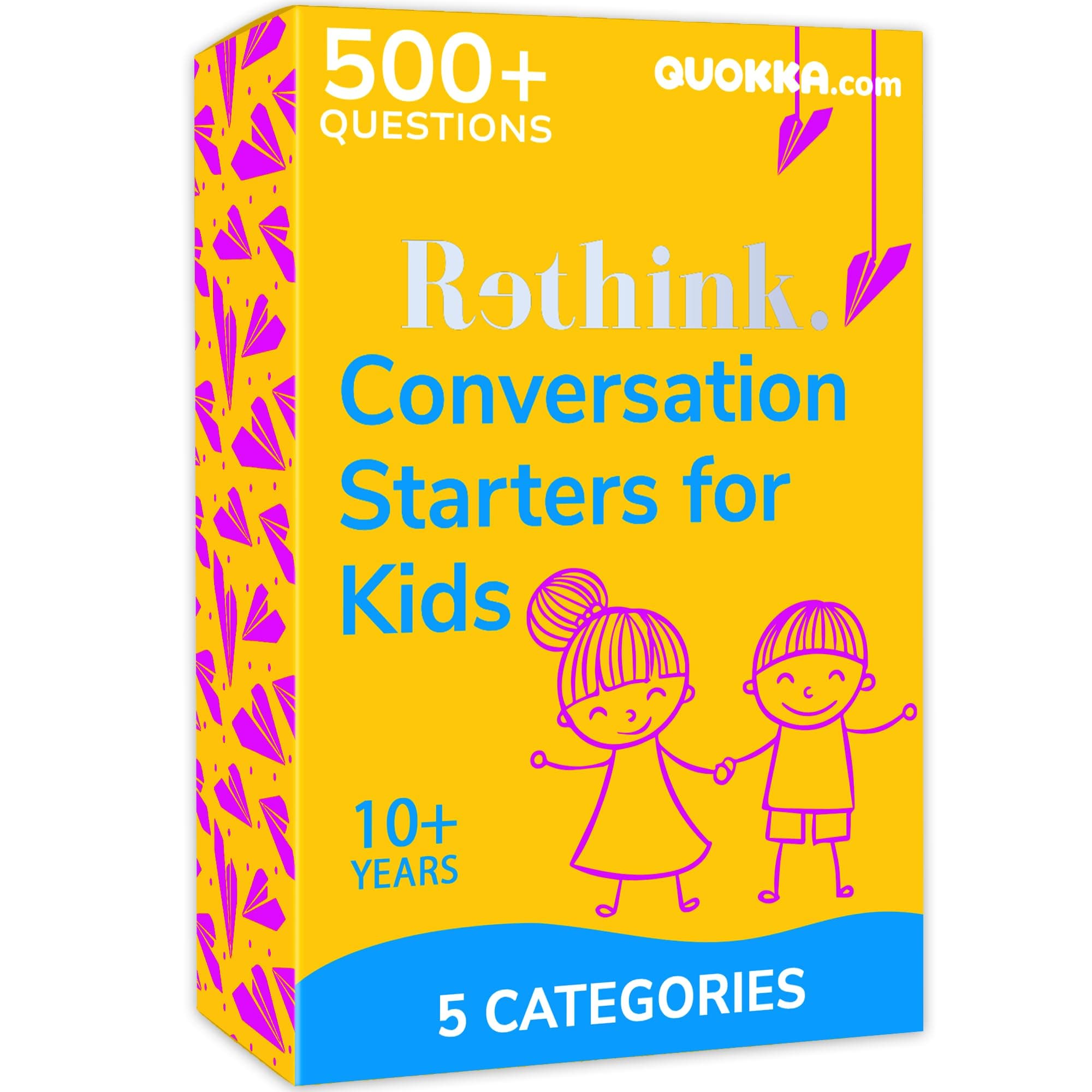QUOKKA Conversation Cards Game - Kids Edition | 500 Questions | Original Version | Share Thoughts - Fun Talking Board Game for Family NightThe Forest Stewardship Council